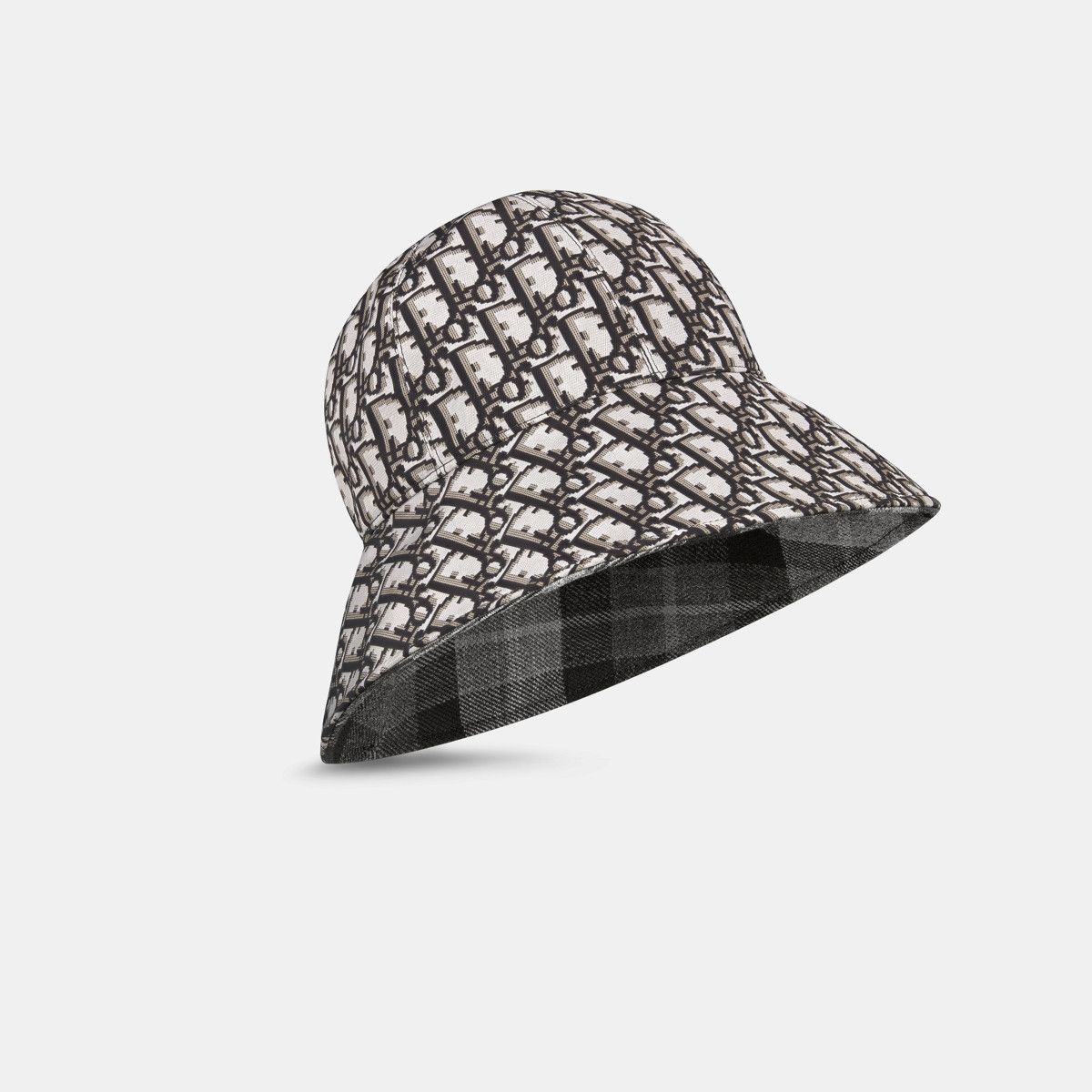 Dior o1w1db10326 Size:OS/Large Brim Cloche in Black/Grey Size ONE SIZE - 3 Thumbnail