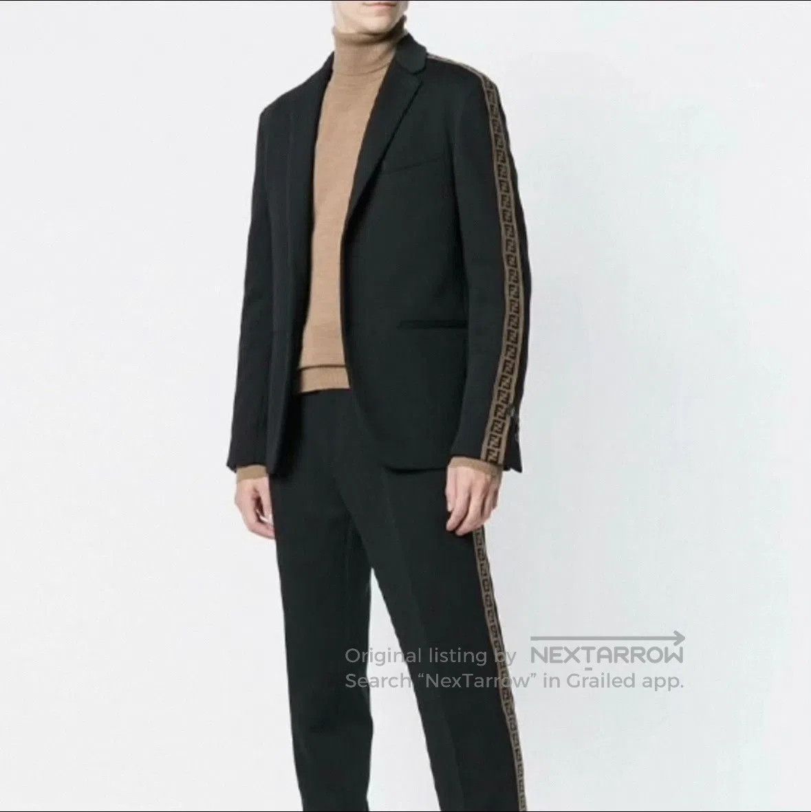 Fendi Fendi FF Logo Arm Stripe Blazer. Size US L / EU 52-54 / 3 - 7 Thumbnail