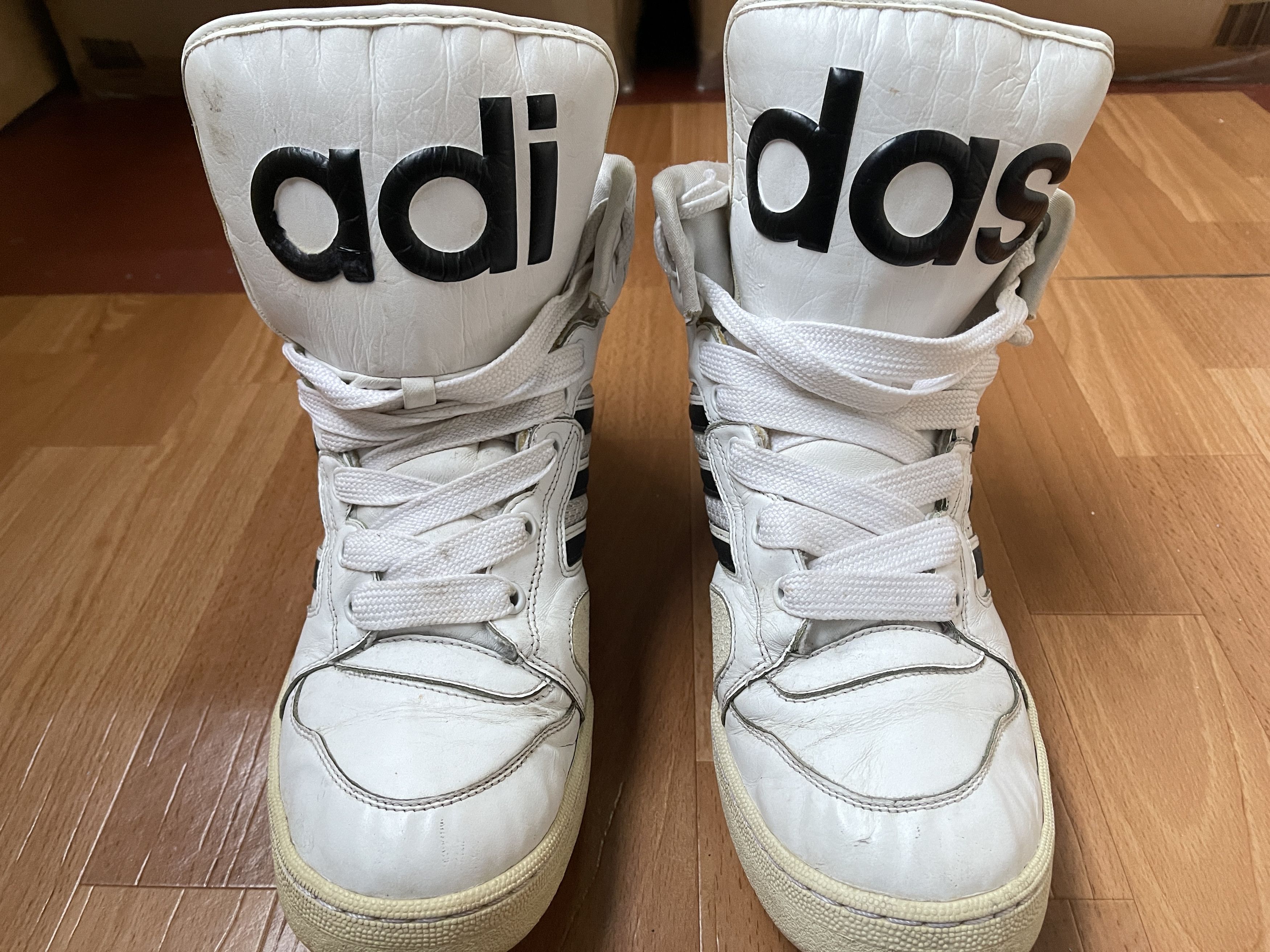Adidas × Jeremy Scott Adidas sneakers, Jeremy Scott Instinct, Hi Top shoes, V24529 Size US 11.5 / EU 44-45 - 7 Thumbnail