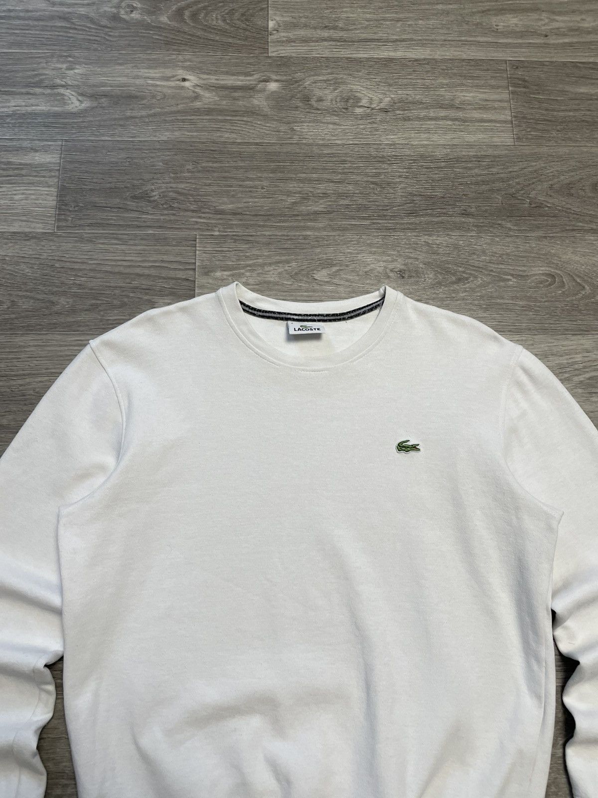 Lacoste Vintage Lacoste White Sweatshirt Crewneck Size US M / EU 48-50 / 2 - 2 Thumbnail