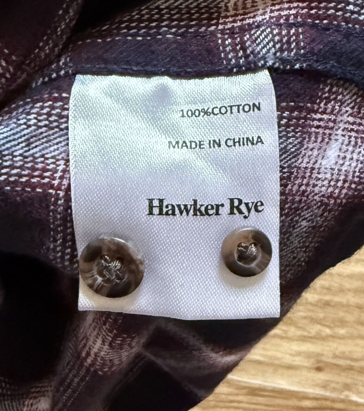 Other Hawker Rye Windsor Wine Plaid Shirt Size US L / EU 52-54 / 3 - 10 Thumbnail