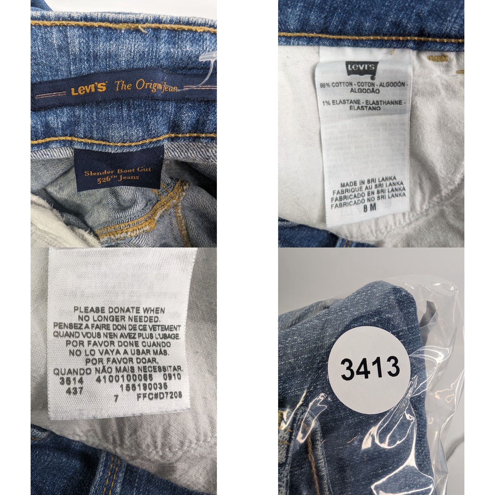 Levi's Levi's Womens Jeans 526 Slender Boot Size 8 Mid Rise Denim Pants Casual Size 30" / US 8 / IT 44 - 9 Thumbnail