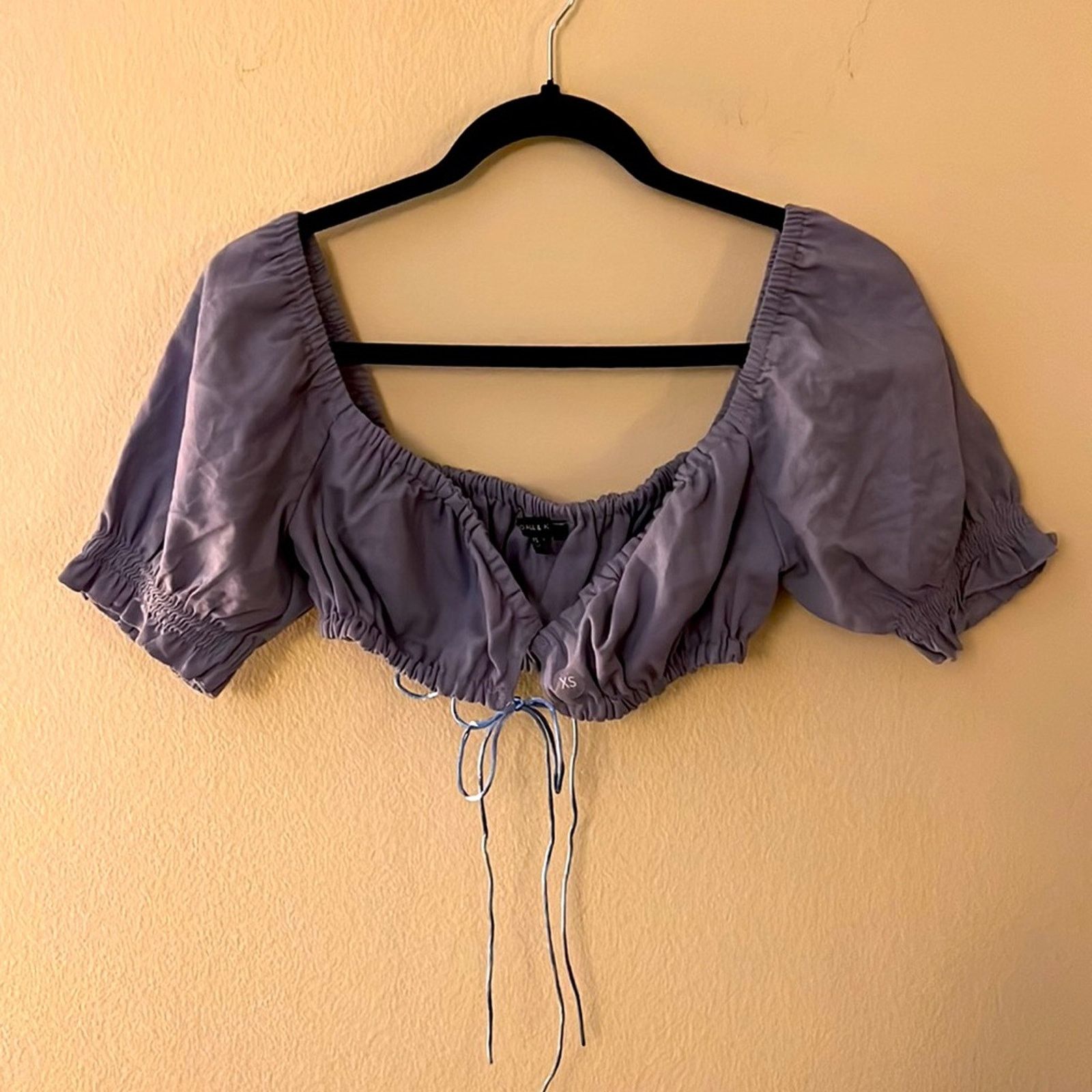 Kendall And Kylie Kendall & Kylie Periwinkle Tie Crop Top Size XS Size XS / US 0-2 / IT 36-38 - 3 Thumbnail