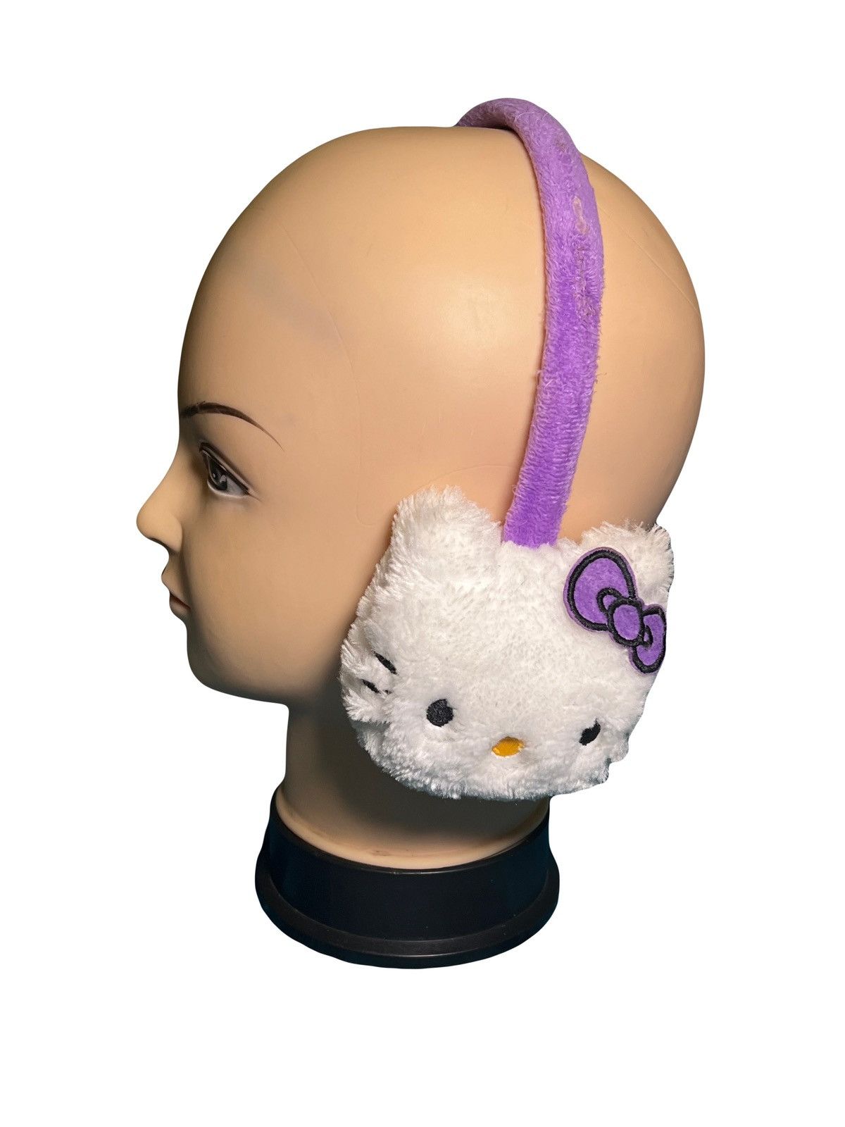 Japanese Brand Y2k Hello Kitty Earmuffs Hat Cat Big Logo Size ONE SIZE - 3 Thumbnail