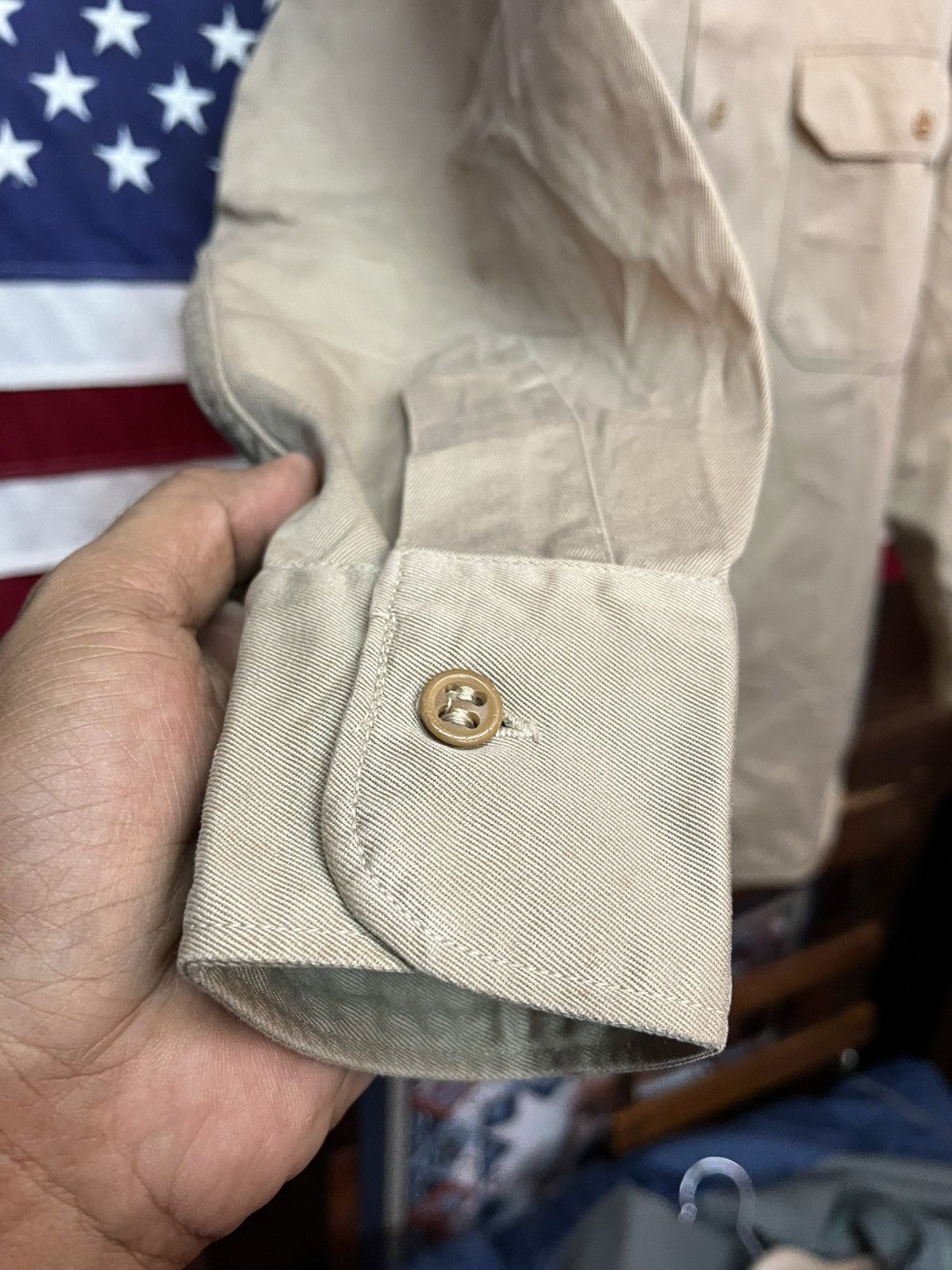 Other Vintage 1950s USMC “Charlie” Khaki Shirt - Korean War Era Size US L / EU 52-54 / 3 - 2 Thumbnail