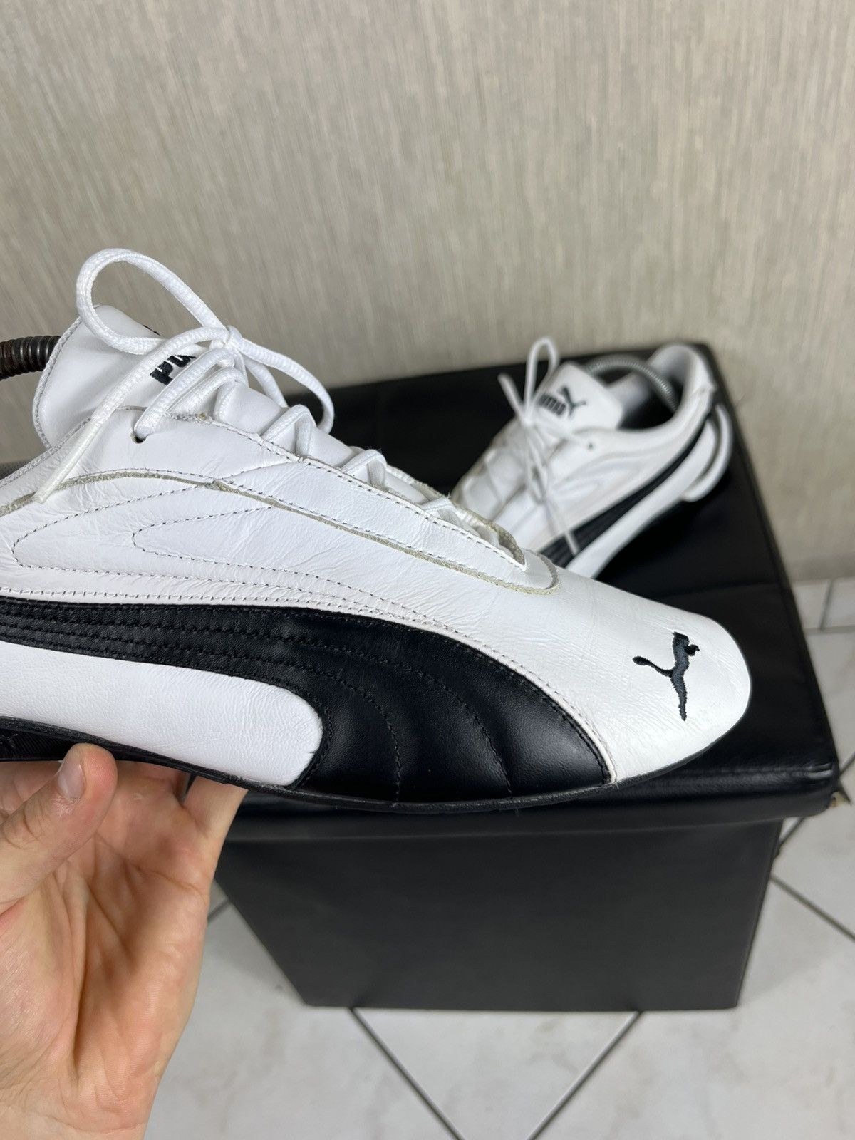 Puma × Vintage Vintage Puma leather y2k speed cat shoes low sneakers racing Size US 9.5 / EU 42-43 - 5 Thumbnail
