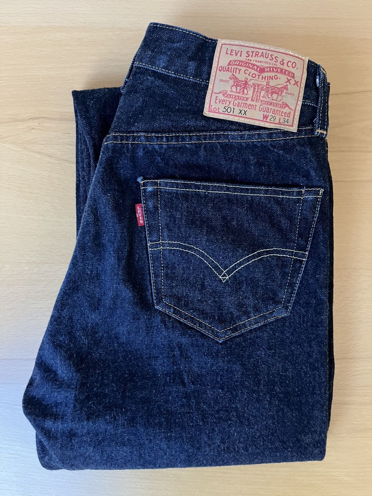 Levi's Vintage Clothing Levi’s Vintage Clothing 1955 501 Cone Mills Denim W29 X L34 Size US 29 - 2 Thumbnail