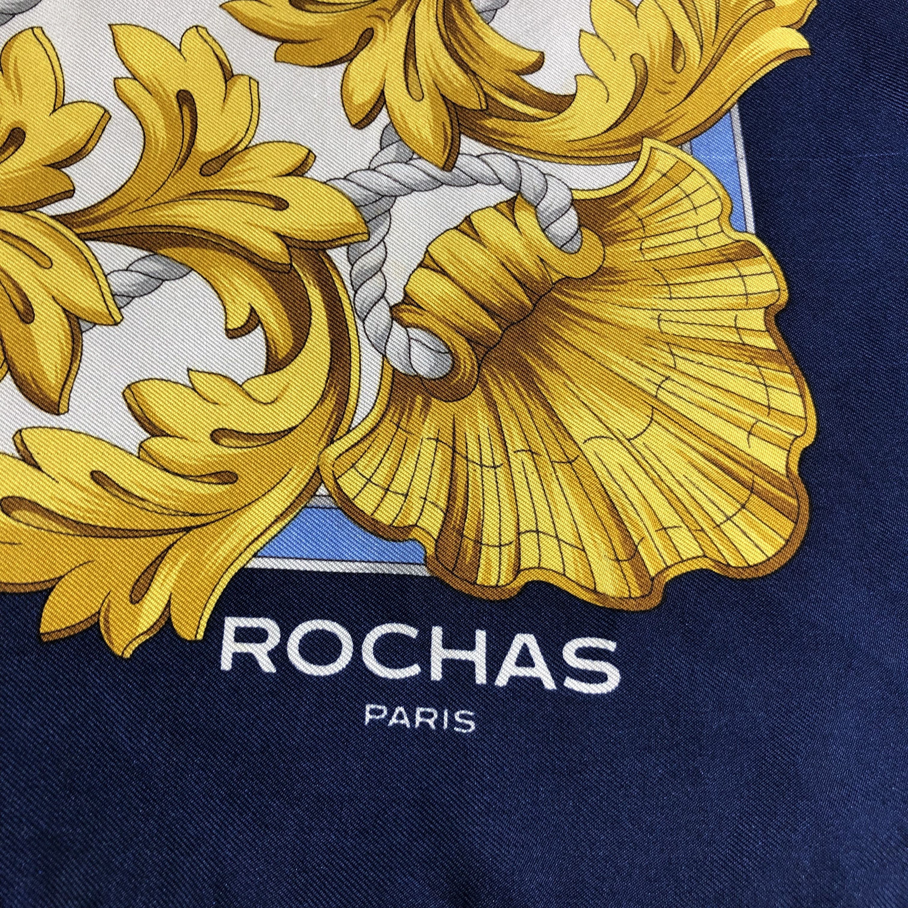 Vintage Rochas Paris Luxury Baroque Silk Scarf M475 Size ONE SIZE - 3 Thumbnail
