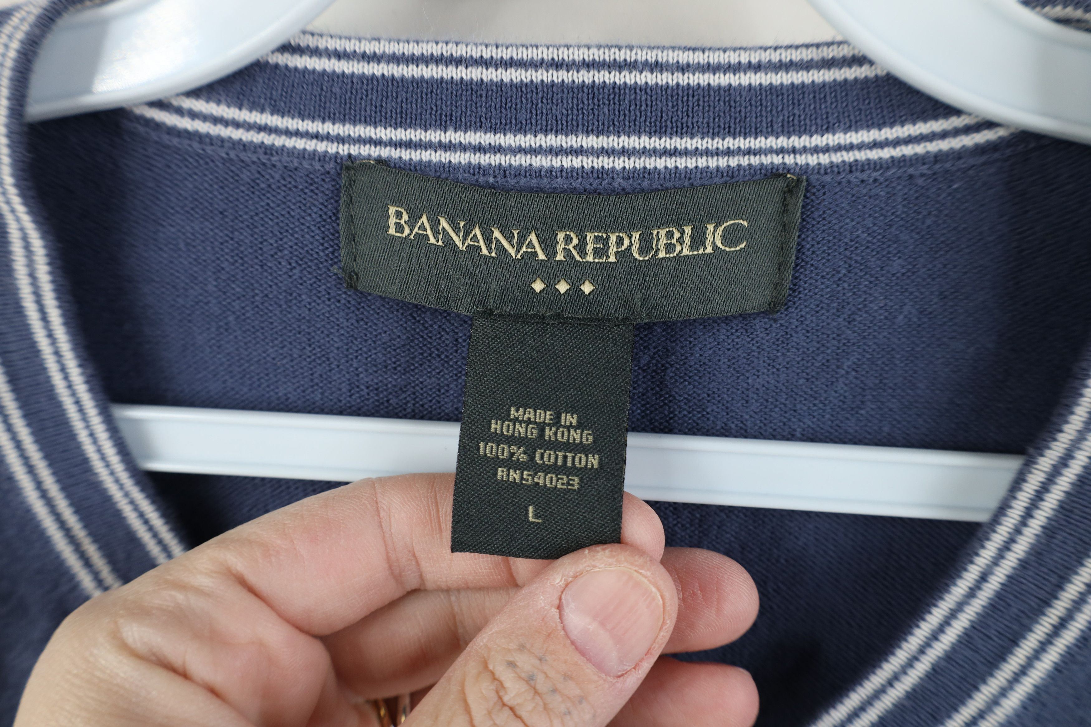 Banana Republic Vintage Y2K Banana Republic Ribbed Knit V-Neck Sweater Size US L / EU 52-54 / 3 - 5 Thumbnail