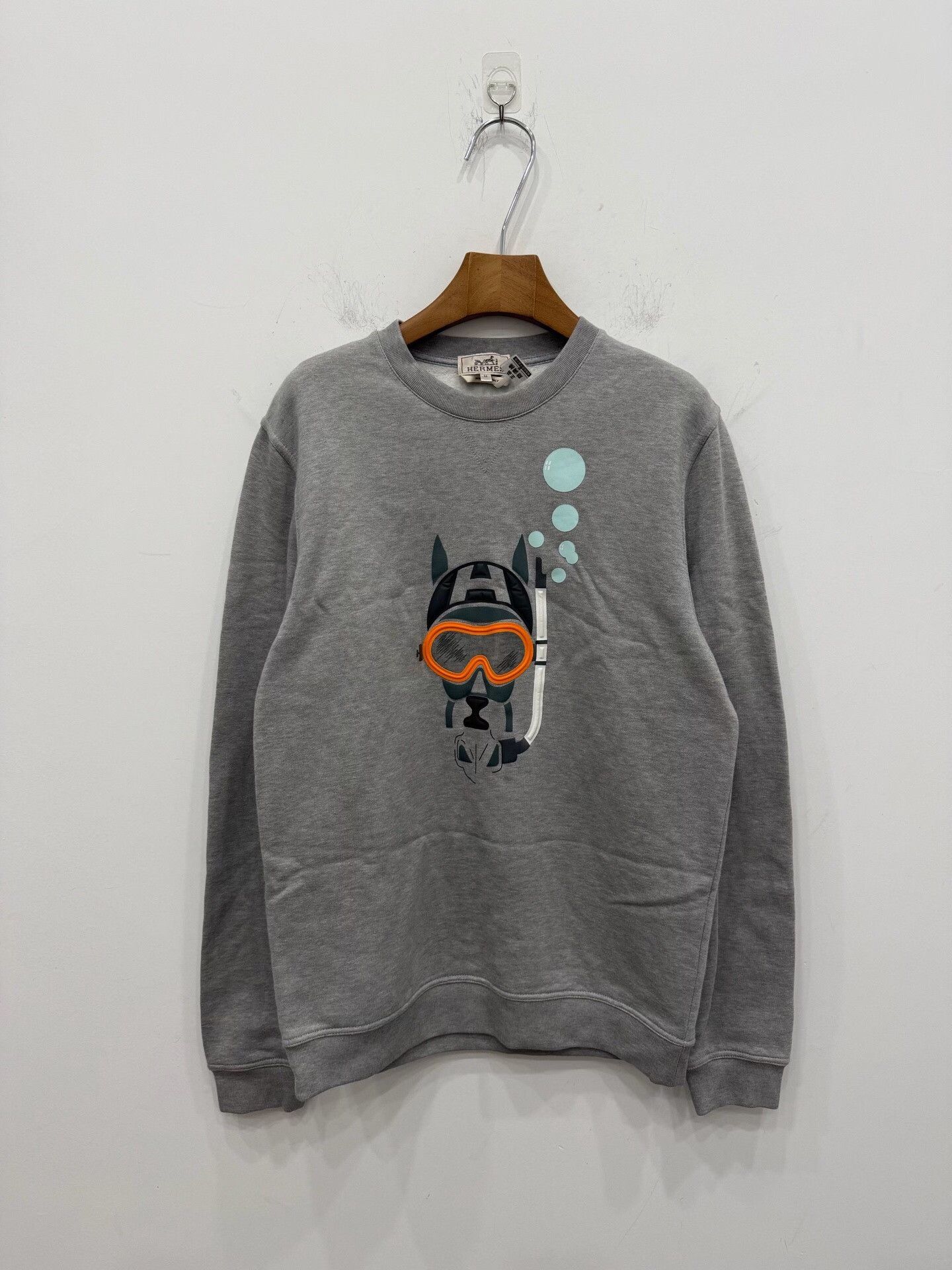 Hermes Hermes Printed Gray Hoodie m Men Size US M / EU 48-50 / 2 - 1 Thumbnail