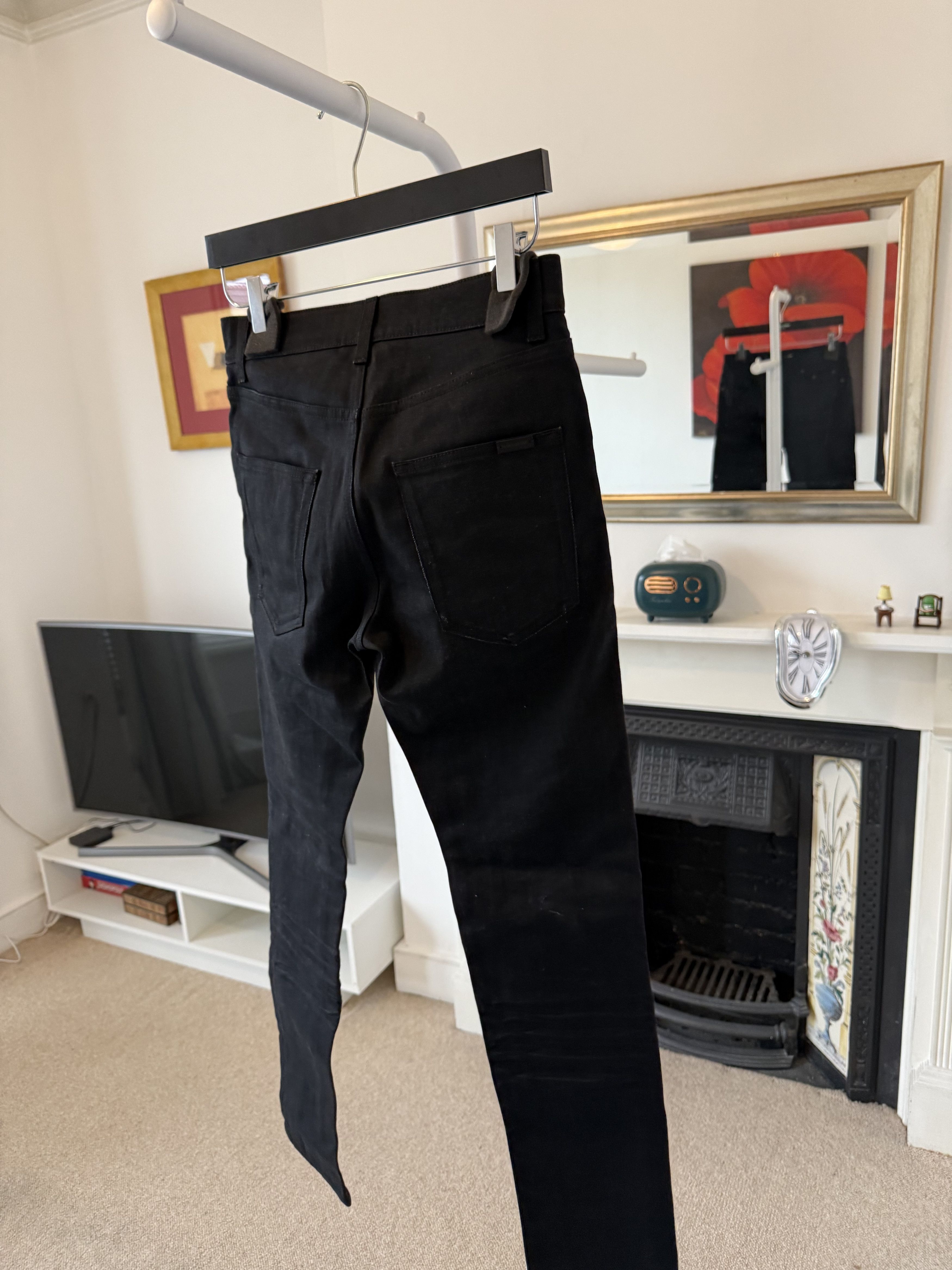 Saint Laurent Paris FW21 Saint Laurent D21 Skinny-Fit Jeans in Used Black Denim Size US 27 - 4 Thumbnail