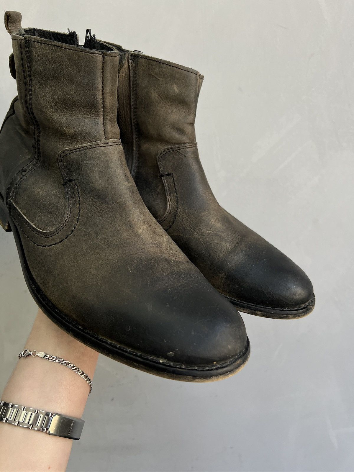 MoMA Avant garde CCP style leather platform bots opium style Size US 10 / EU 43 - 3 Thumbnail