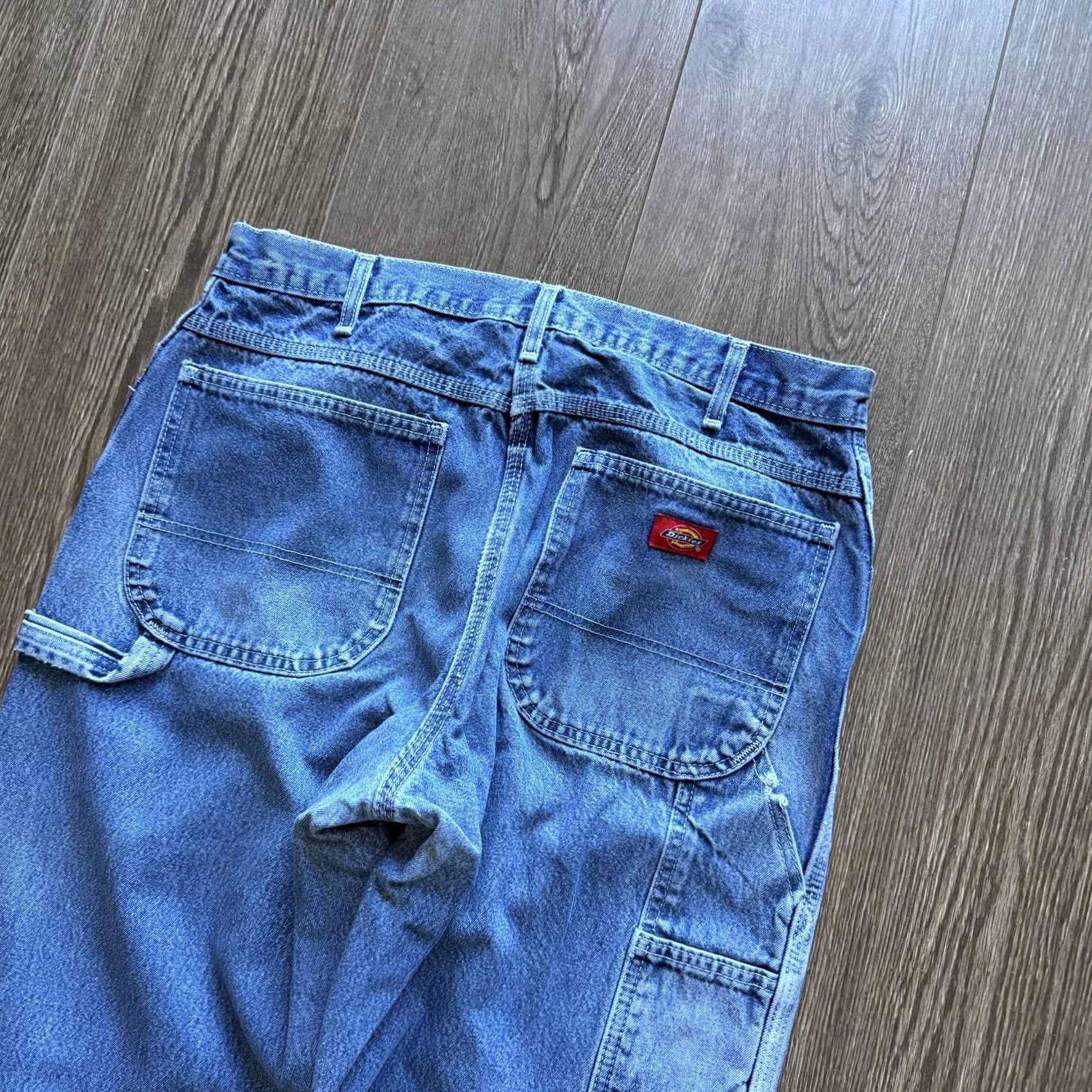 Dickies Dickies Carpenter Jeans Mens 34x32 Blue Medium Wash Relaxed Baggy Denim Workwear Y2K Size US 34 / EU 50 - 3 Thumbnail