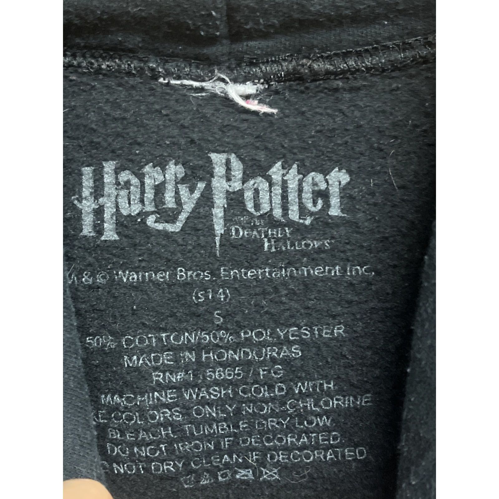 Vintage Harry Potter Deathly Hallows Hoodie Black Small 2014 Mens Zip Full Zip Cotton Long Sleeve Version Unbranded Size US S / EU 44-46 / 1 - 3 Thumbnail
