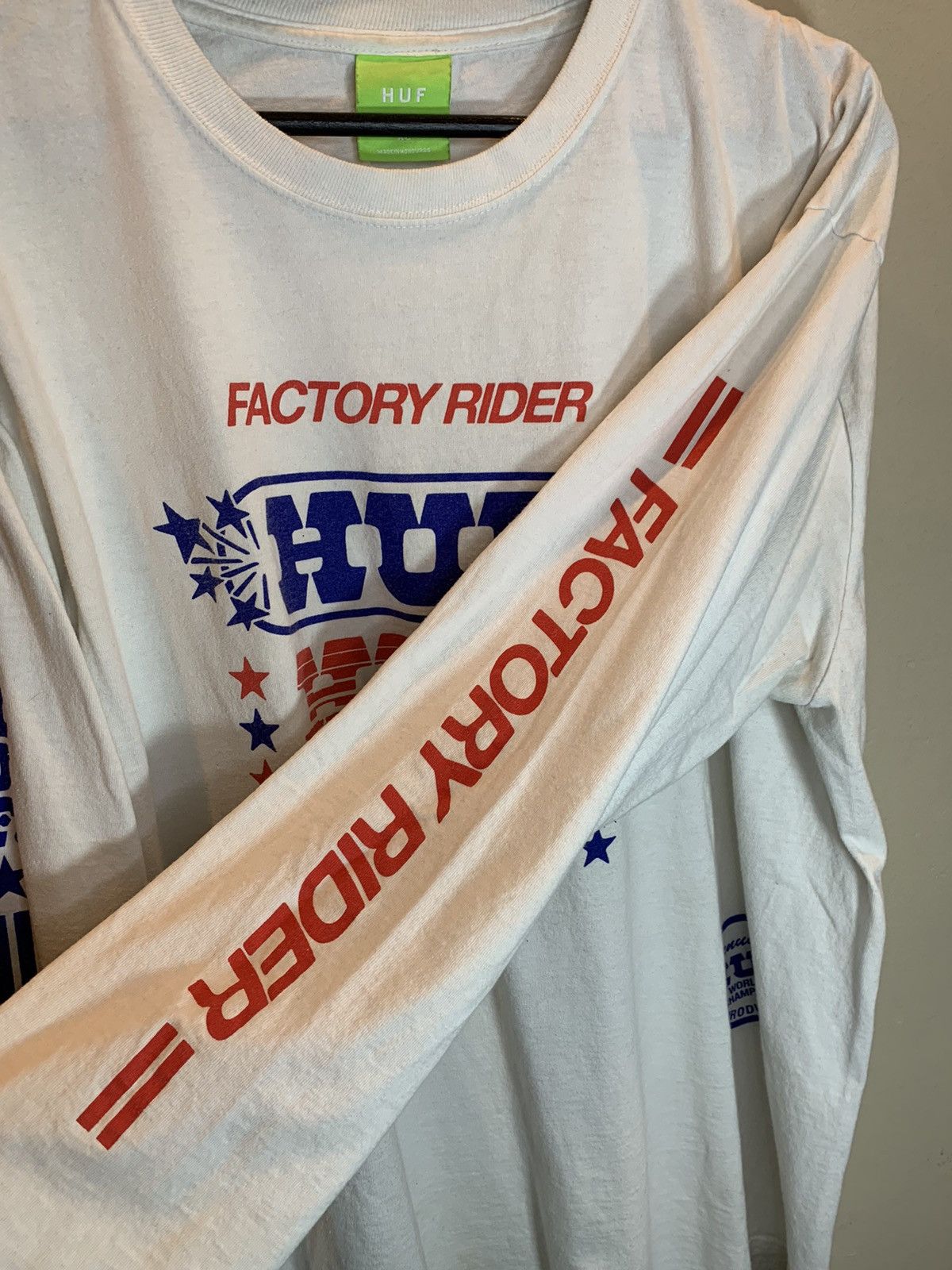 Huf RARE* Vintage HUF Factory Rider 20 Year Anniversary LS Shirt Size US XL / EU 56 / 4 - 8 Thumbnail