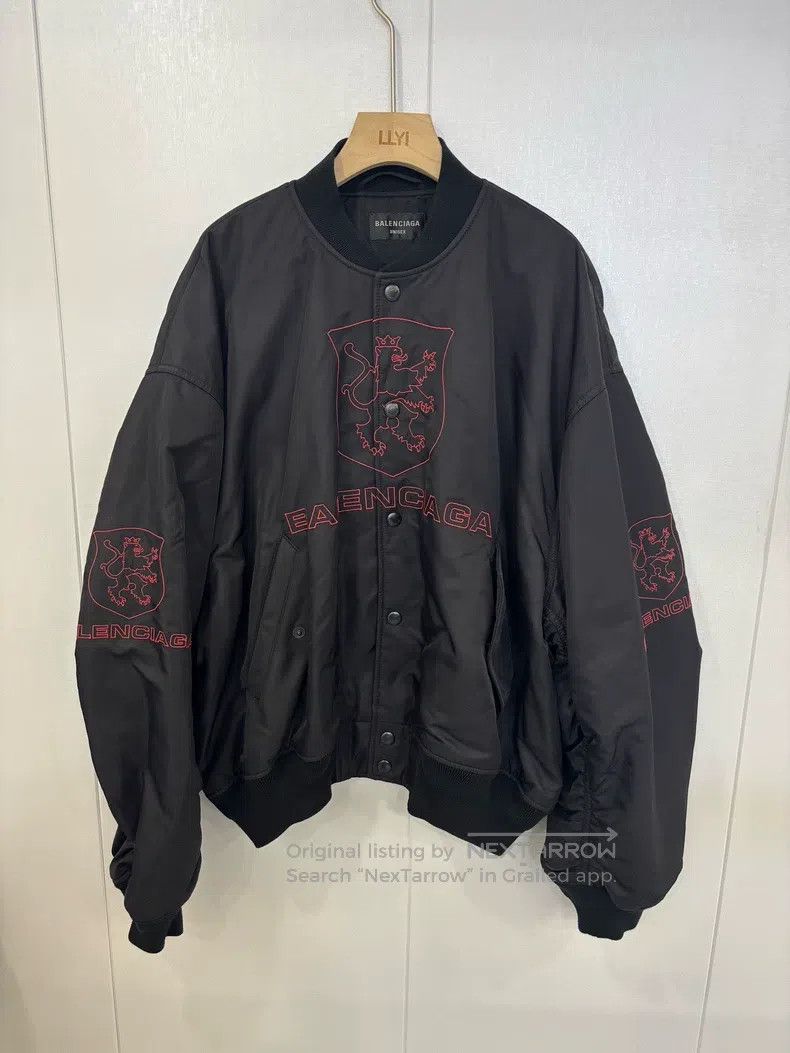 Balenciaga Balenciaga Manchester United Embroidered Flight Jacket Size US XXS / EU 40 - 1 Thumbnail