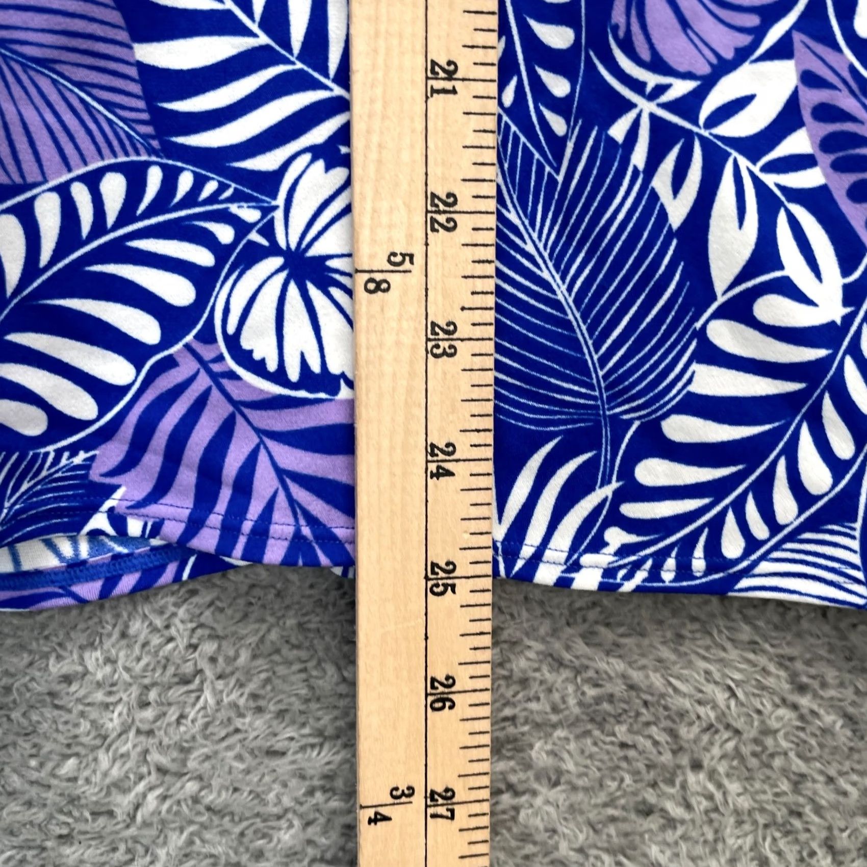 Vintage Coolibar Top Womens XXL Blue Swimwear Tropical Floral Built In Bra Beach Resort Size XXL / US 16-18 / IT 52-54 - 6 Thumbnail
