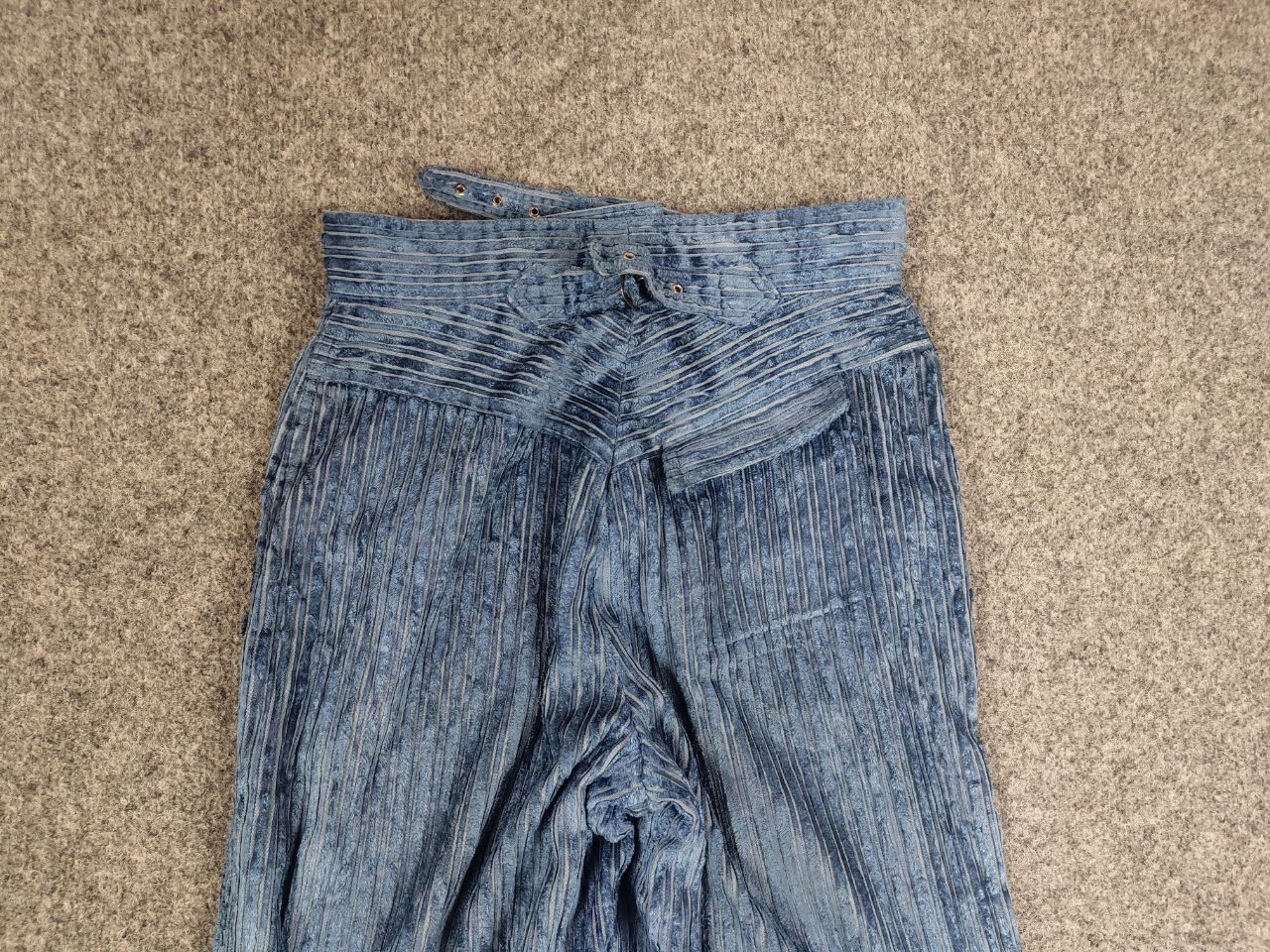Escada Vintage Escada By Margaretha Ley Corduroy Velour Blue Pants Size 27" / US 4 / IT 40 - 12 Thumbnail