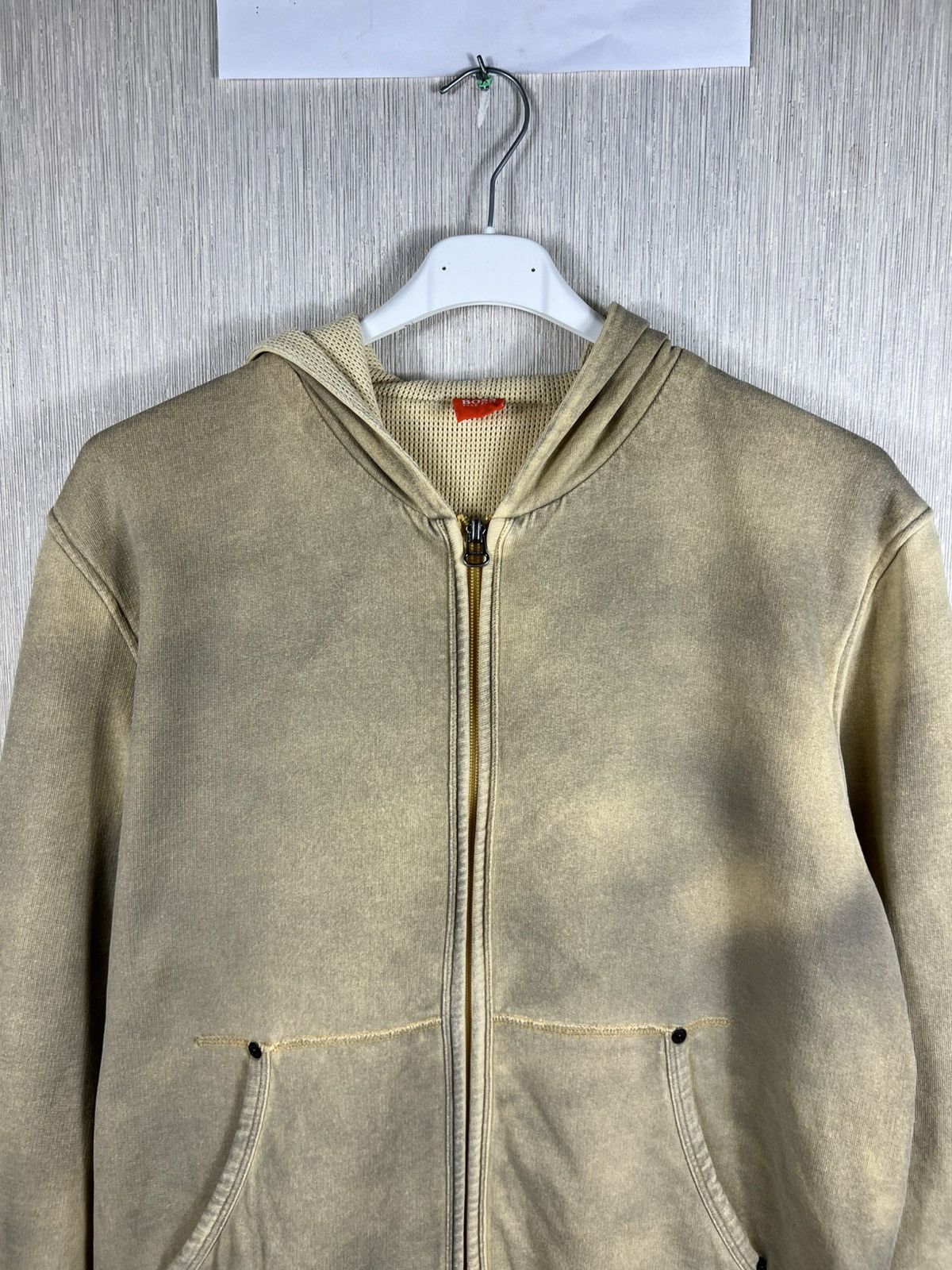 Hugo Boss Vintage Hugo Boss y2k dusty burned thermal zip basic hoodie Size US L / EU 52-54 / 3 - 5 Thumbnail