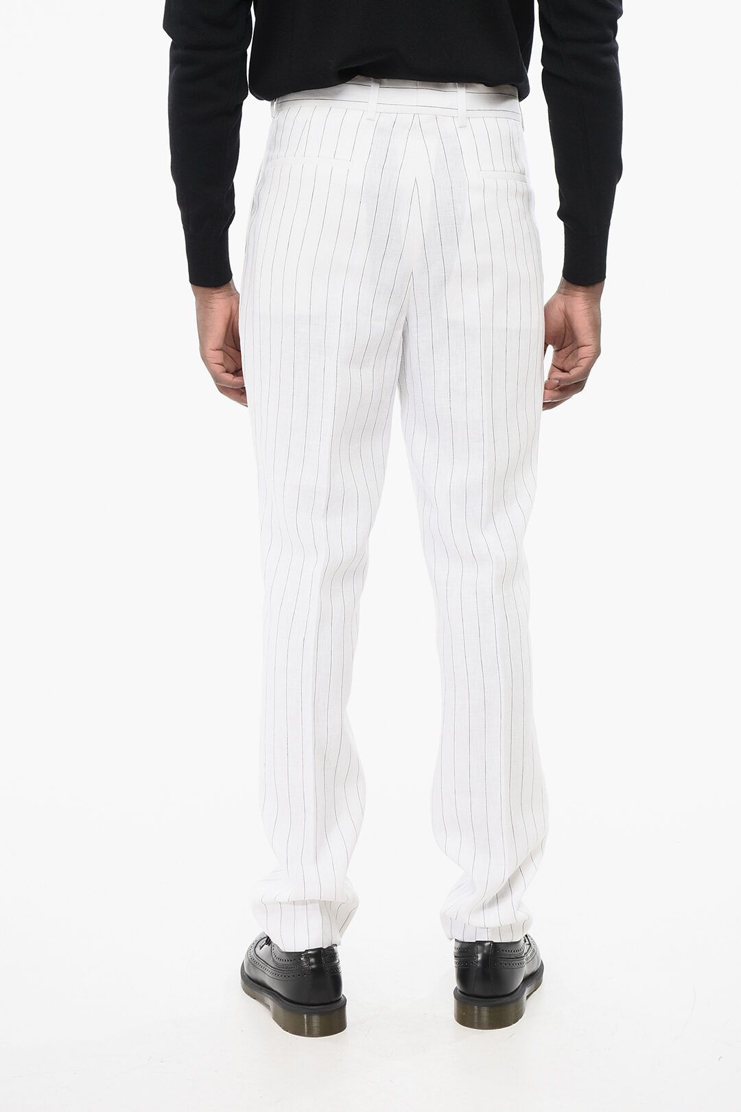 Brunello Cucinelli og1mm0825 Single-pleated Linen Pant in White Size US 36 / EU 52 - 3 Thumbnail