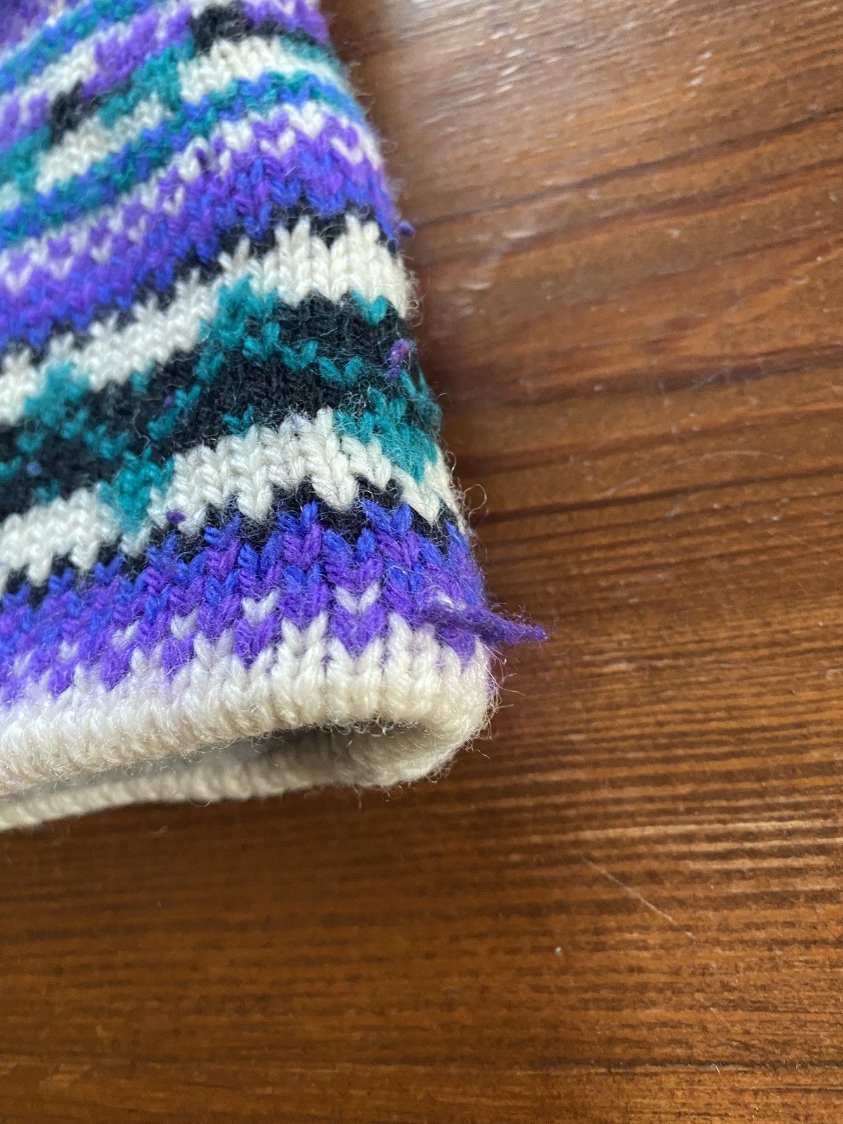 Vintage Vintage 80’s Merkley Headgear Wool Knit Striped Beanie Hat Size ONE SIZE - 7 Thumbnail