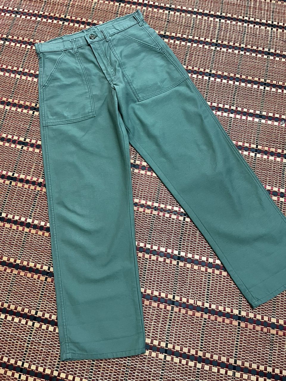 Japanese Brand Gung Ho Baker Pants Green Army Size US 31 - 4 Thumbnail