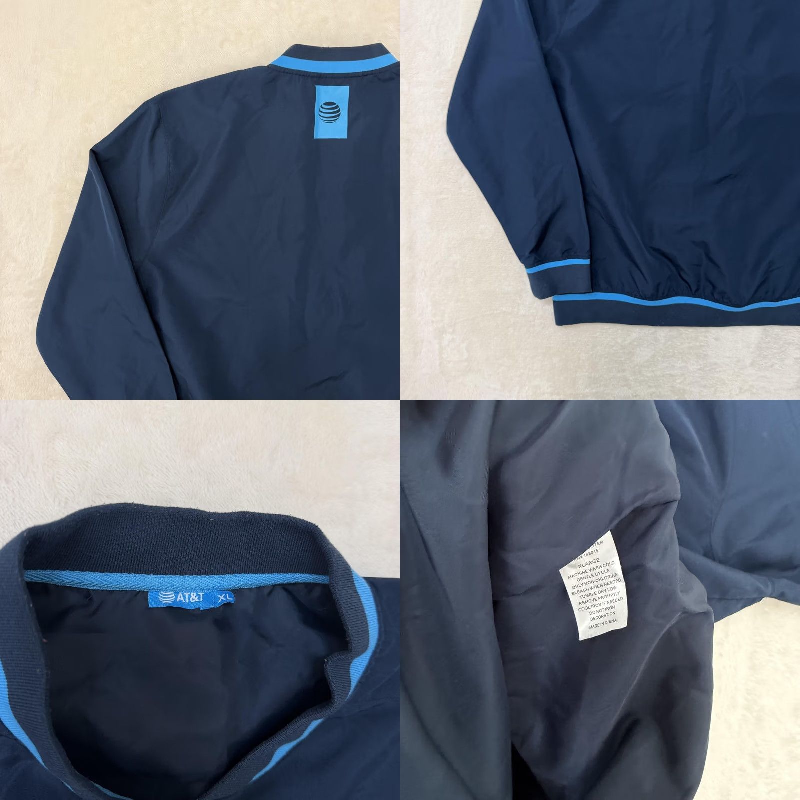 Vintage AT&T Jacket Mens XL Blue Microfiber Full Zip Windbreaker Logo Workwear Casual Size US XL / EU 56 / 4 - 9 Thumbnail