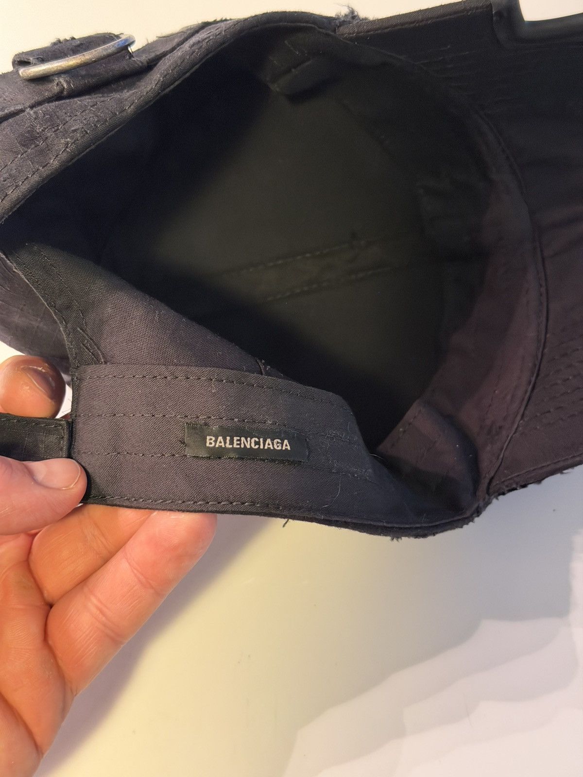 Balenciaga BALENCIAGA DEMNA SPRING 26 DISTRESSED RIPSTOP PIERCING CAP Size ONE SIZE - 9 Thumbnail