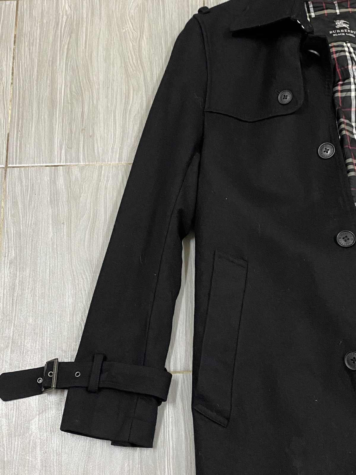 Burberry Burberry Black Label Wool Coat Heavy Jacket Belting Black Size US M / EU 48-50 / 2 - 4 Thumbnail