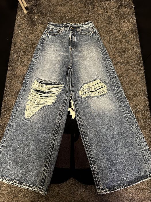 宅配 デニム/ジーンズ VETEMENTS PATCHED BAGGY JEANS デニム/ジーンズ 