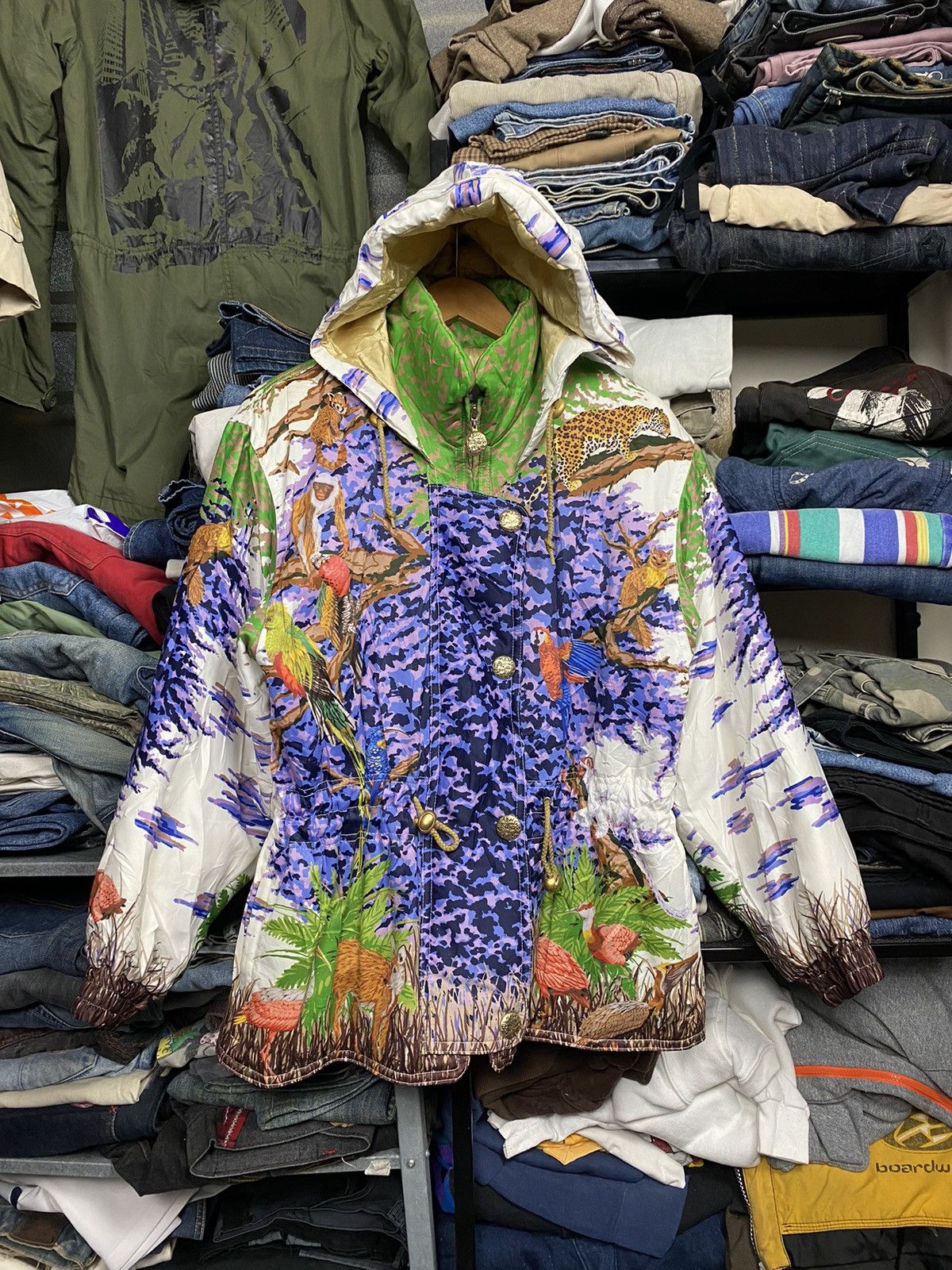 KENSHO ABE 動物柄 ウィンタージャケット 本日発送 KENSHO ABE 犬柄 スキーウェア ジャケット アニマル - メルカリ