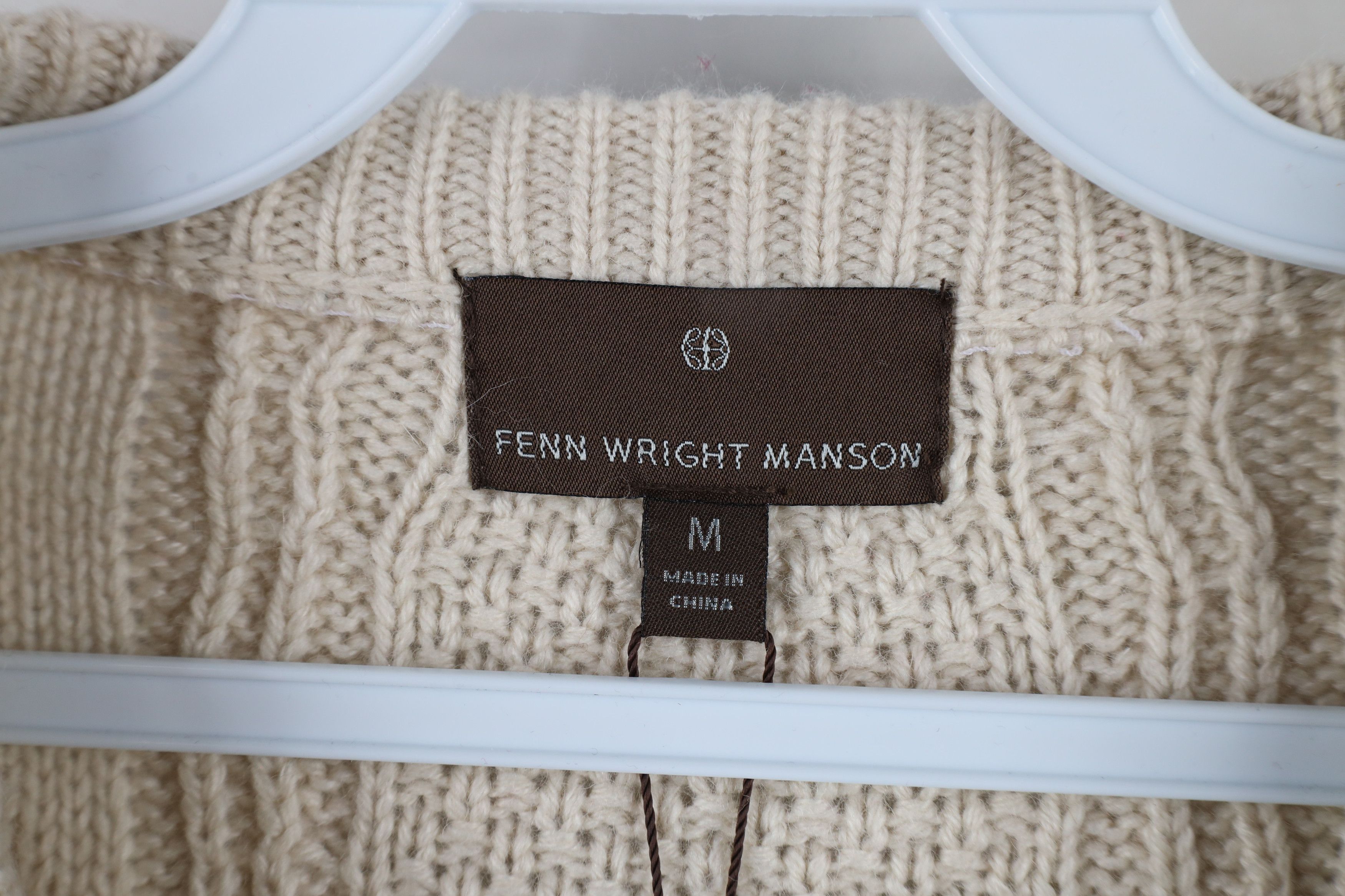 Vintage NOS Vintage Fisherman Knit Elbow Patch Cardigan Sweater Size M / US 6-8 / IT 42-44 - 5 Thumbnail