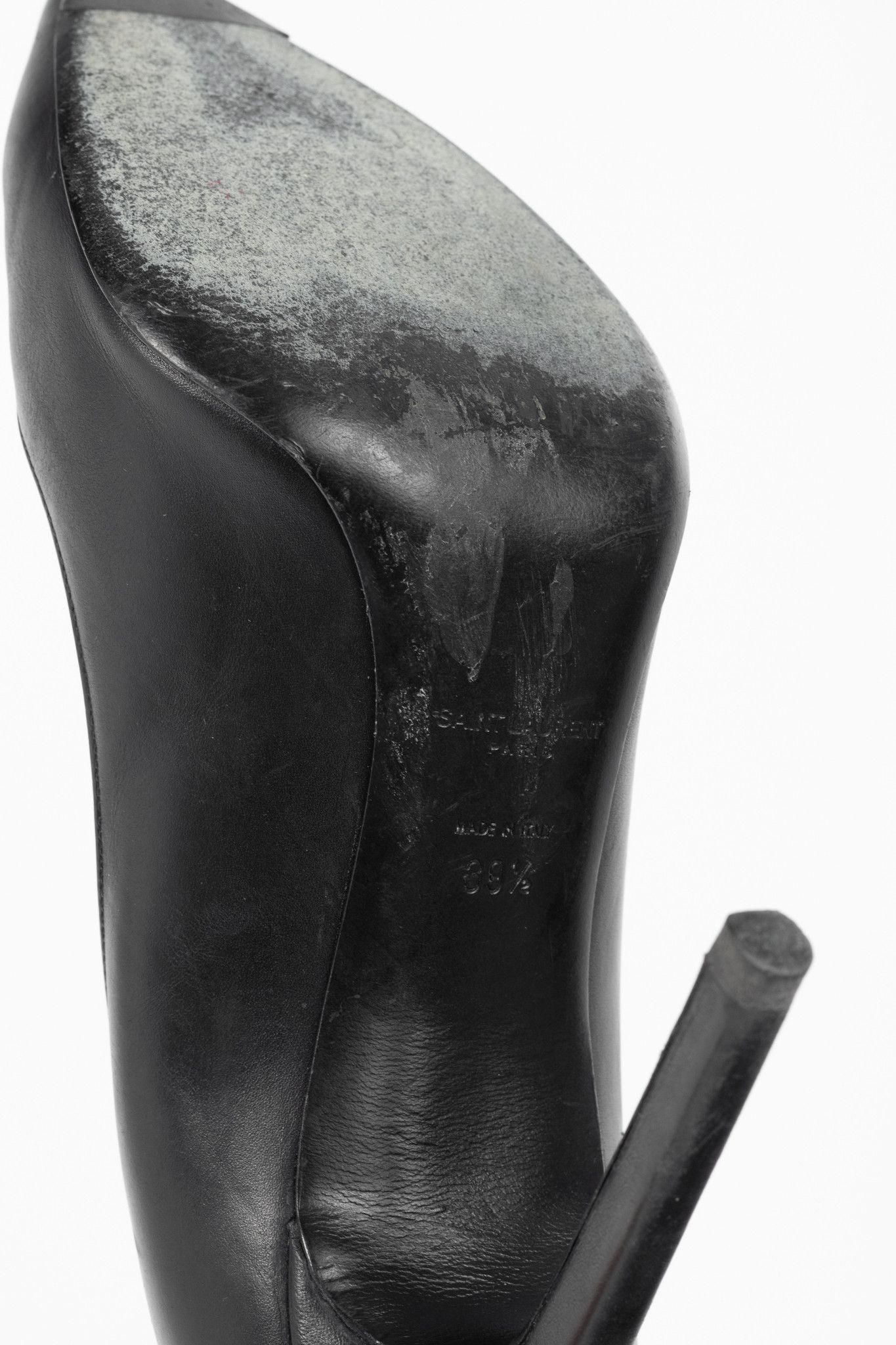 Saint Laurent Paris Saint Laurent Black Leather Pointed-Toe Pumps Size US 9 / IT 39 - 5 Thumbnail