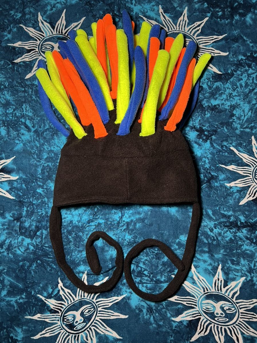 Vintage 🔥DREADLOCK GOOFY DISNEY STYLE KNITTED BEANIE HAT Size ONE SIZE - 9 Thumbnail