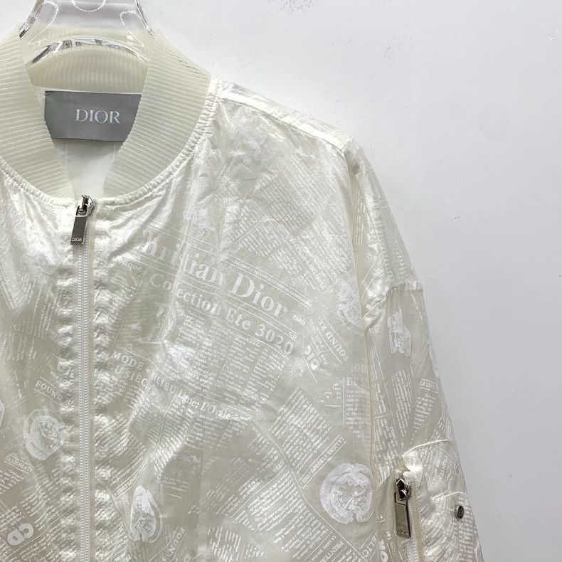 Dior Dior White logo letter print mulberry silk stand-up collar Size US M / EU 48-50 / 2 - 3 Thumbnail