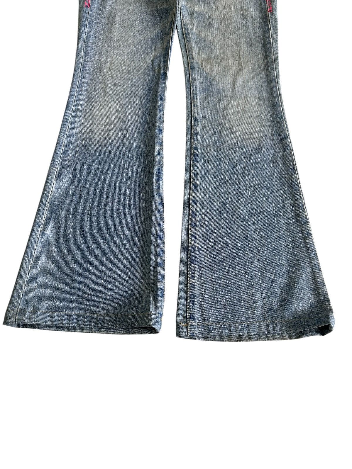 Japanese Brand × MOUSSY Vintage y2k Japanese Moussy Painted Flare Jeans Size US 31 - 6 Thumbnail