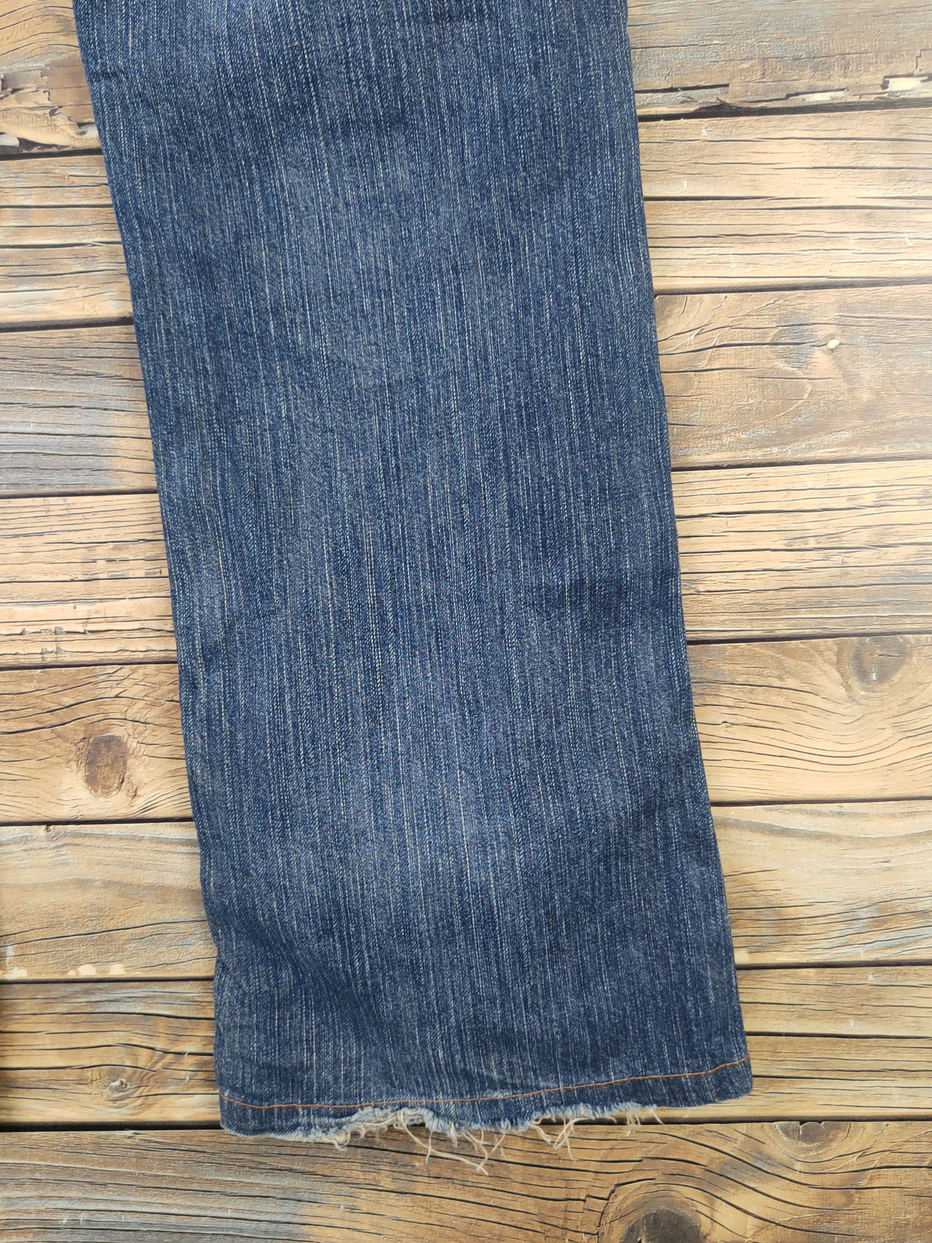 Edwin Edwin Dark Blue Distressed Ripped Jeans #W1866 Size US 33 - 12 Thumbnail