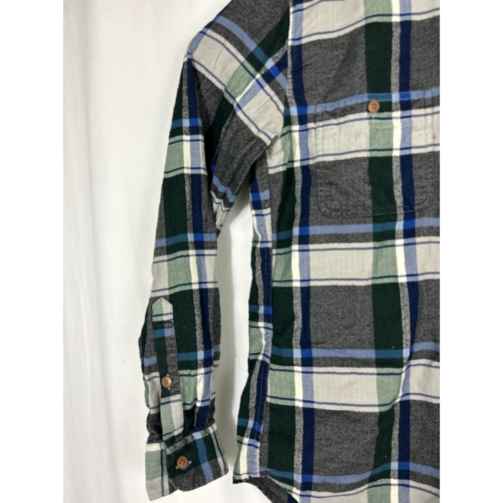J.Crew J.CREW Shirt Mens Large Blue Plaid Flannel 100% Cotton Button-Up Slim Fit Long Sleeve Size US L / EU 52-54 / 3 - 2 Thumbnail