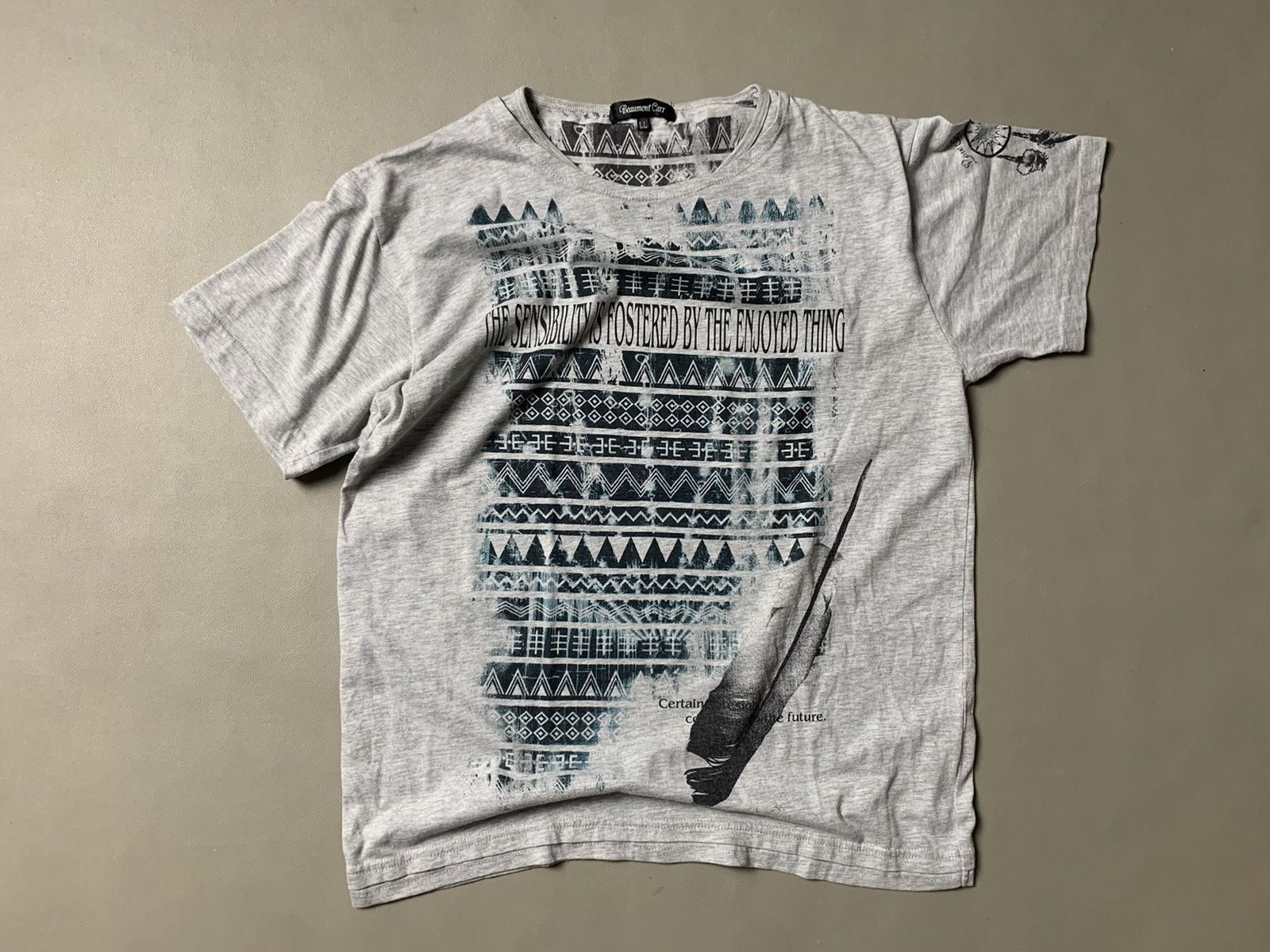 Beauty Beast × If Six Was Nine × Japanese Brand Beaumont Carr Poem Feather Double Layer Tshirt Size US L / EU 52-54 / 3 - 2 Thumbnail