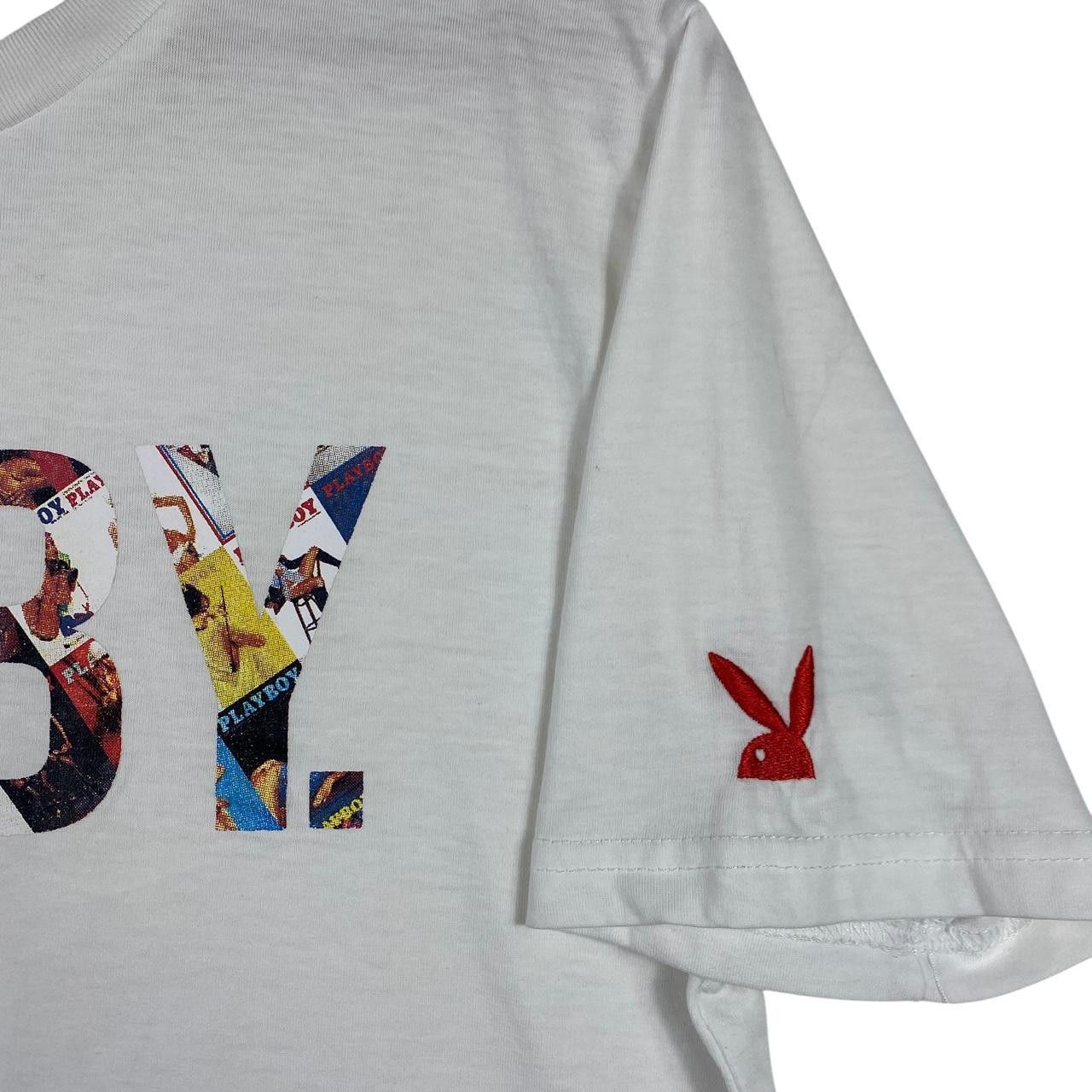Playboy PLAYBOY MAGAZINE PLYBY Cover Embossed Logo Tee Shirt Top Size L / US 10 / IT 46 - 4 Thumbnail