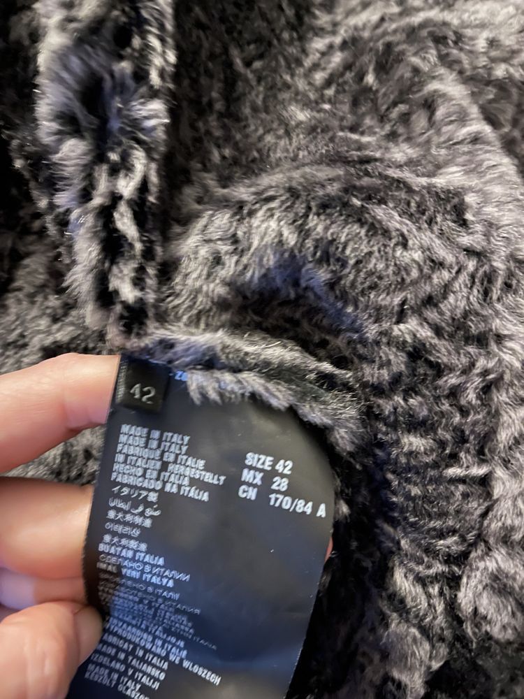 Prada Prada Milano Main Line Leather Fur Coat Jacket Gray-black Size M / US 6-8 / IT 42-44 - 4 Thumbnail