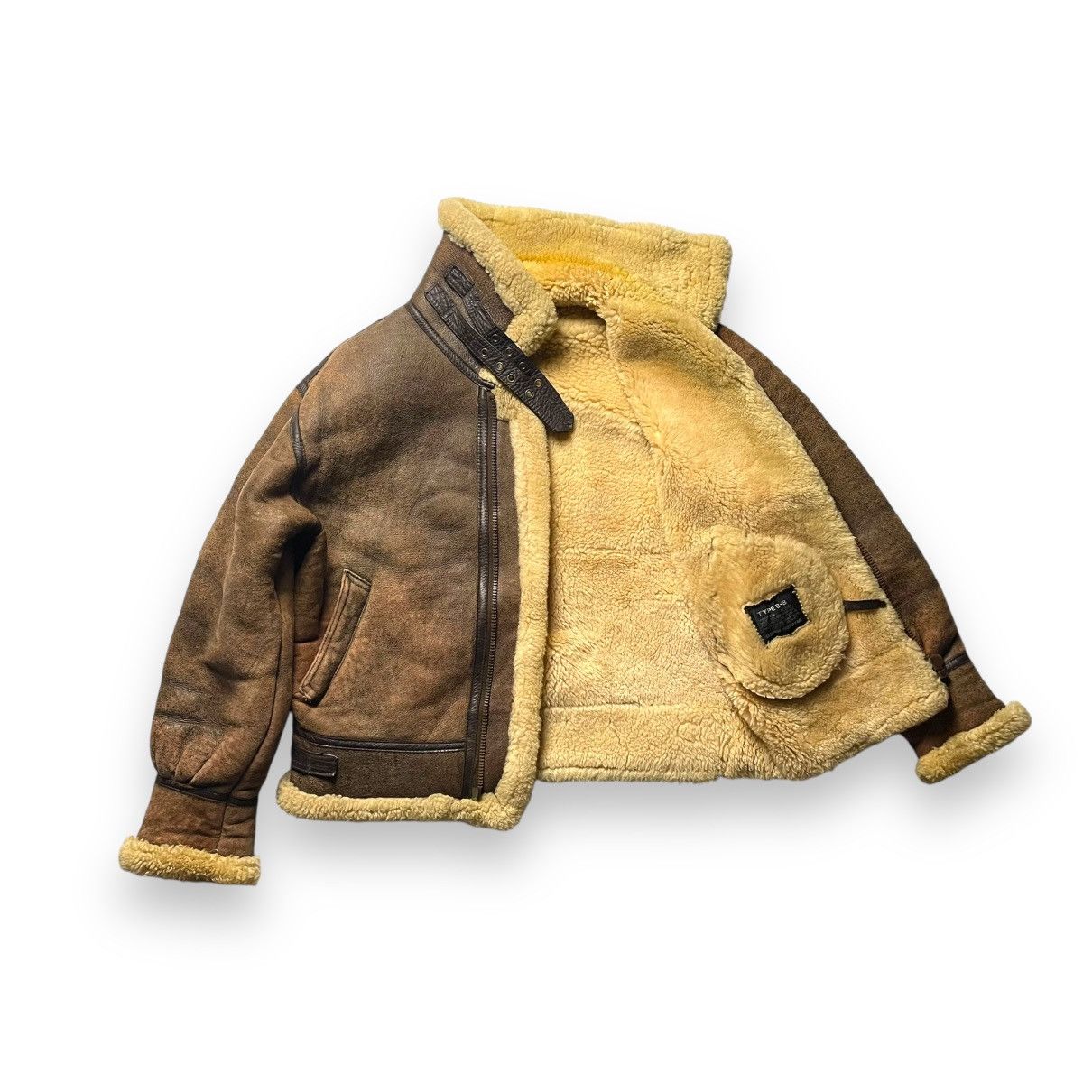 Genuine Leather VINTAGE B3 SHEEPSKIN FLIGHT GLEEMAN MILITARY JACKET Size US M / EU 48-50 / 2 - 3 Thumbnail