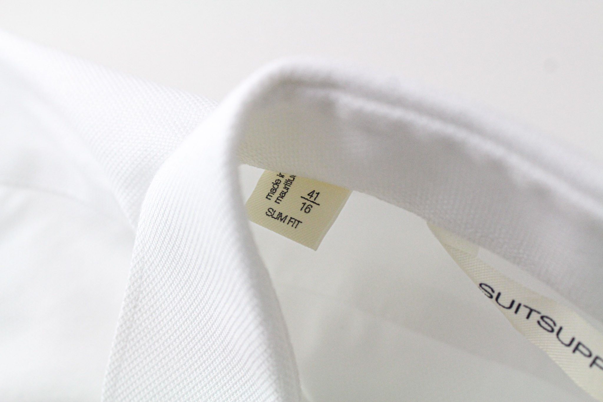 Suitsupply 41/16 Slim White Cotton Long Button-Up 72754 Size 40R - 5 Thumbnail
