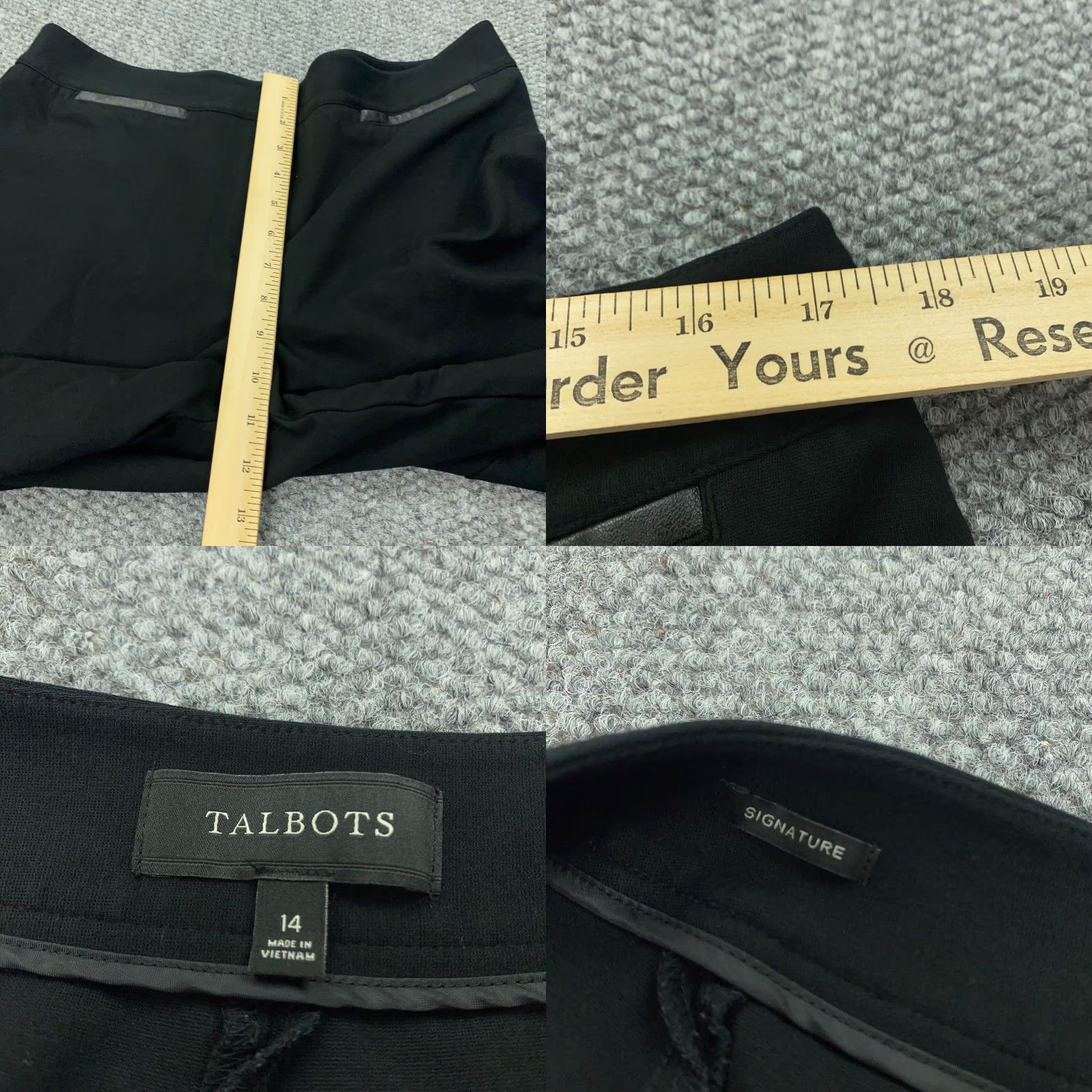 Talbots Talbots Dress Pants Womens Size 14 Black Mid-Rise Stretch Straight Leg Size 34" / US 12 / IT 48 - 8 Thumbnail
