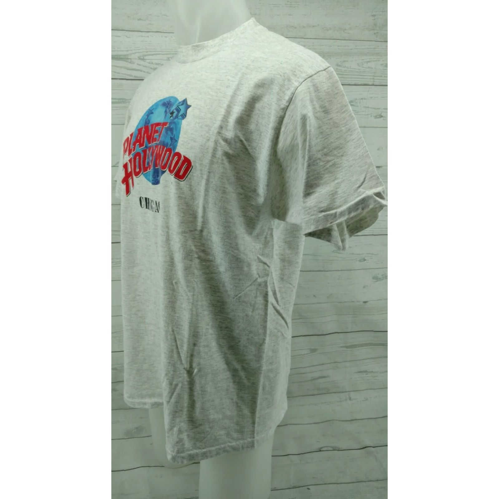 Planet Hollywood VTG Planet Hollywood Chicago Single Stitch T Shirt XL Made in the USA Mens Graphic Tee Light Gray 90s Vintage Chicago Theme Size US XL / EU 56 / 4 - 5 Thumbnail