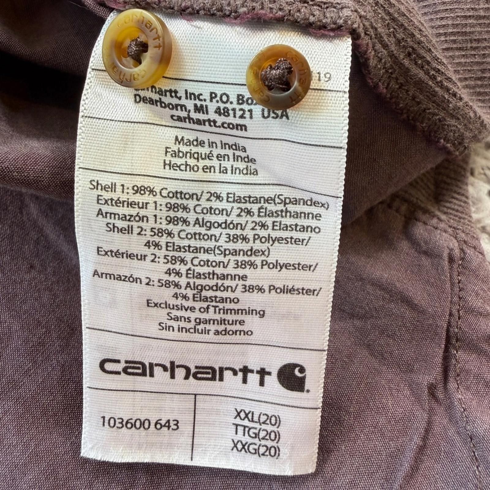 Carhartt Carhartt Womens Brown Button Down Work Shirt XXL 20 Roll Tab Size 3XL / US 20-22 - 5 Thumbnail