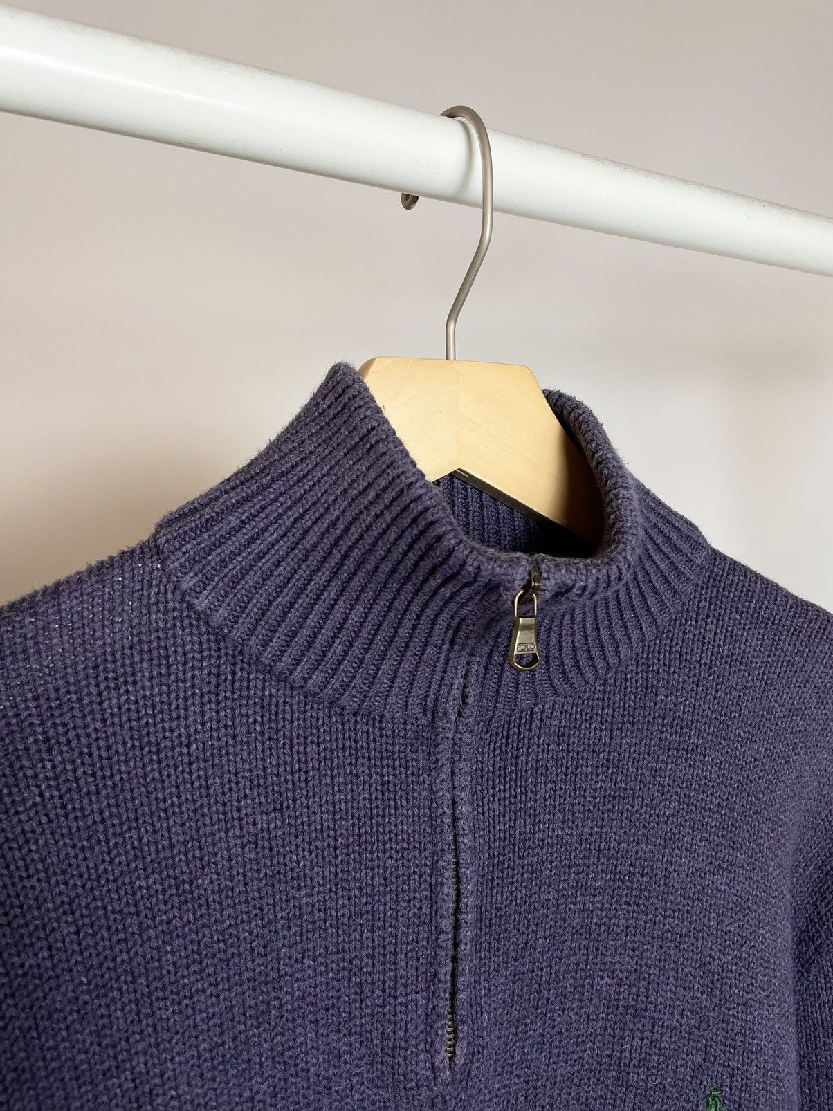 Polo Ralph Lauren Vintage 🎆 Polo by Ralph Lauren purple 1/3 zip knit sweater Size US XL / EU 56 / 4 - 5 Thumbnail