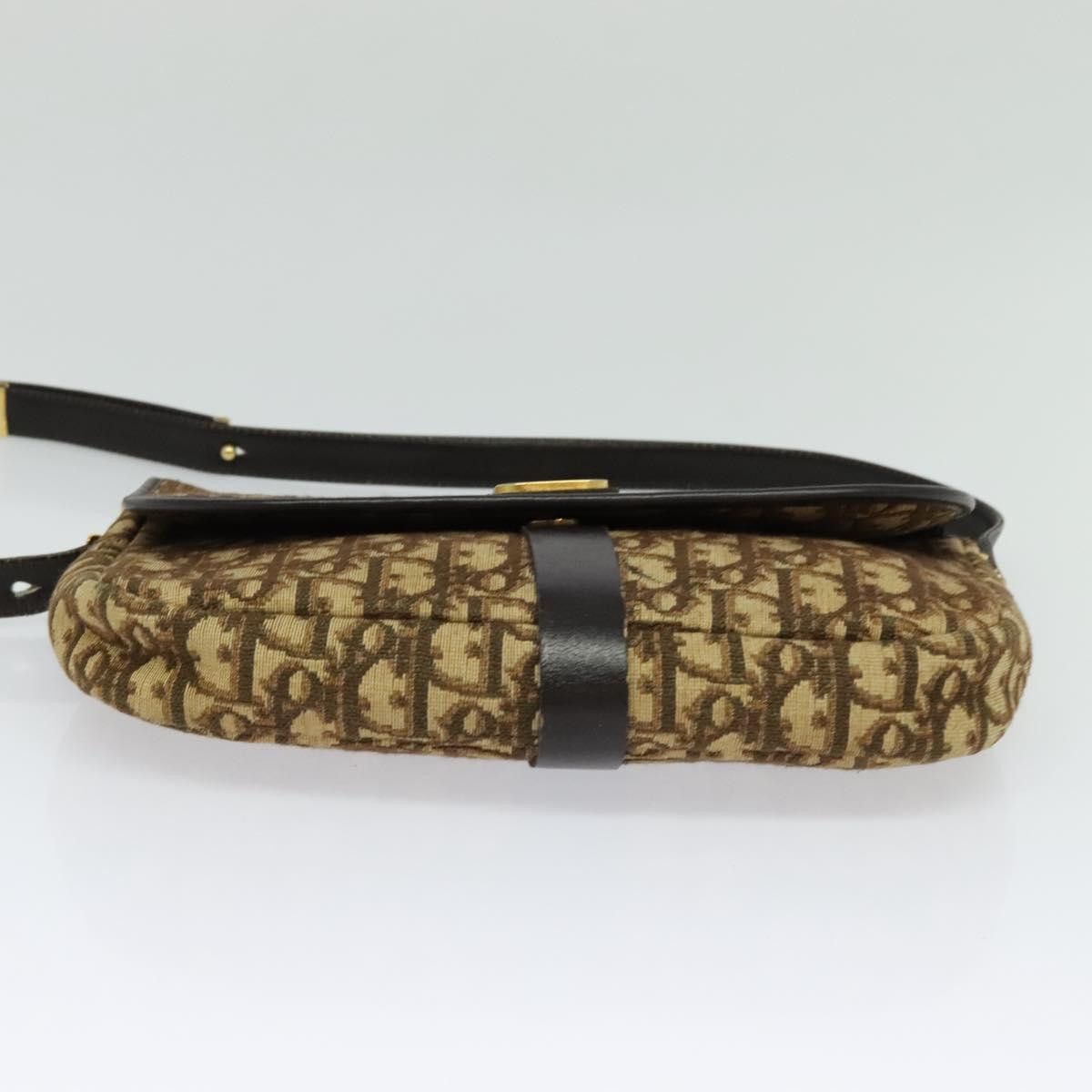 Dior DIOR Trotter Canvas Shoulder Bag Brown Gold Size ONE SIZE - 9 Thumbnail
