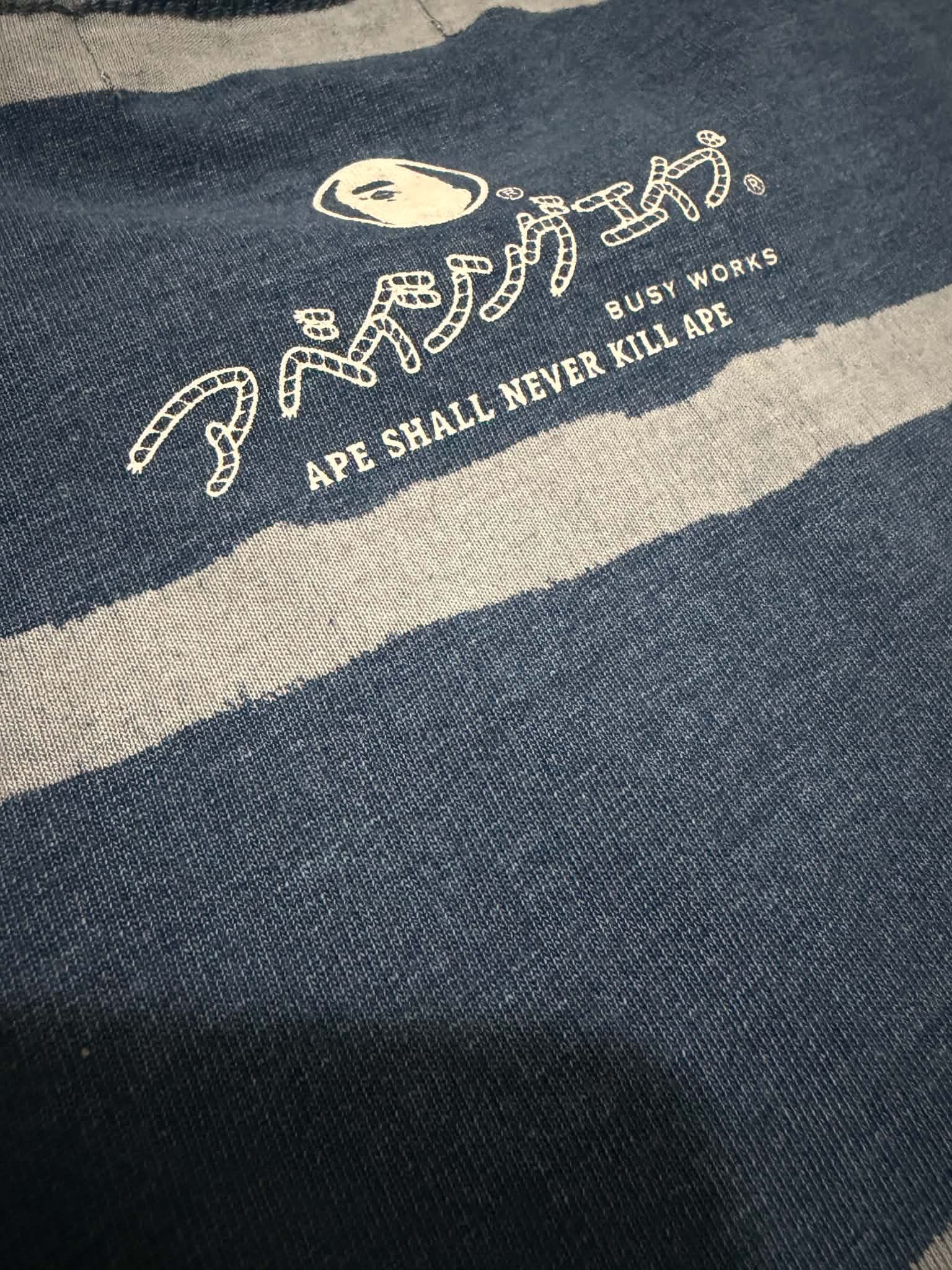Bape BAPE Discharge Print Relaxed Fit Tee 'Light Indigo' Size US XXL / EU 58 / 5 - 4 Thumbnail