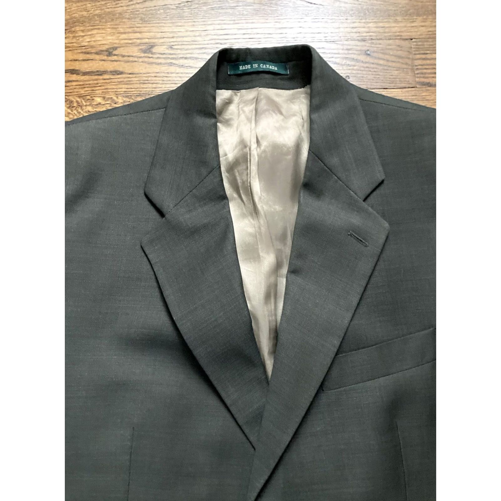 Ralph Lauren Lauren Ralph Lauren Mens Blazer Jacket Gray Wool Cashmere 40R Two Button Size 40R - 4 Thumbnail